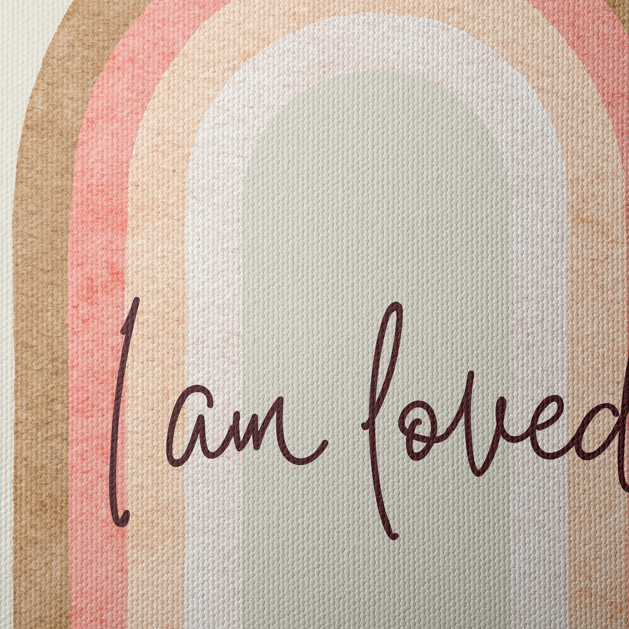 I Am Loved Floral Rainbow Art - Image 4
