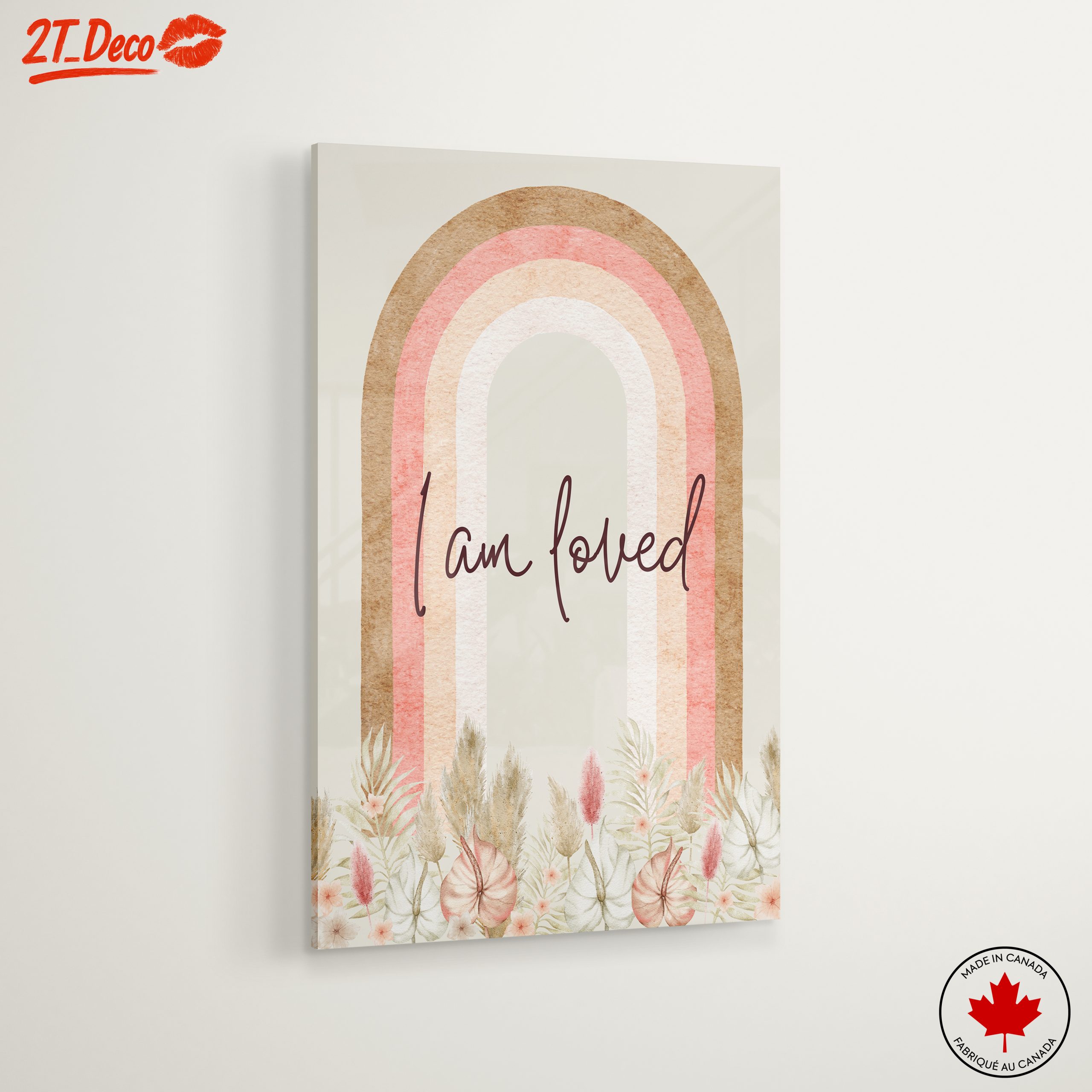 I Am Loved Floral Rainbow Art - Image 6