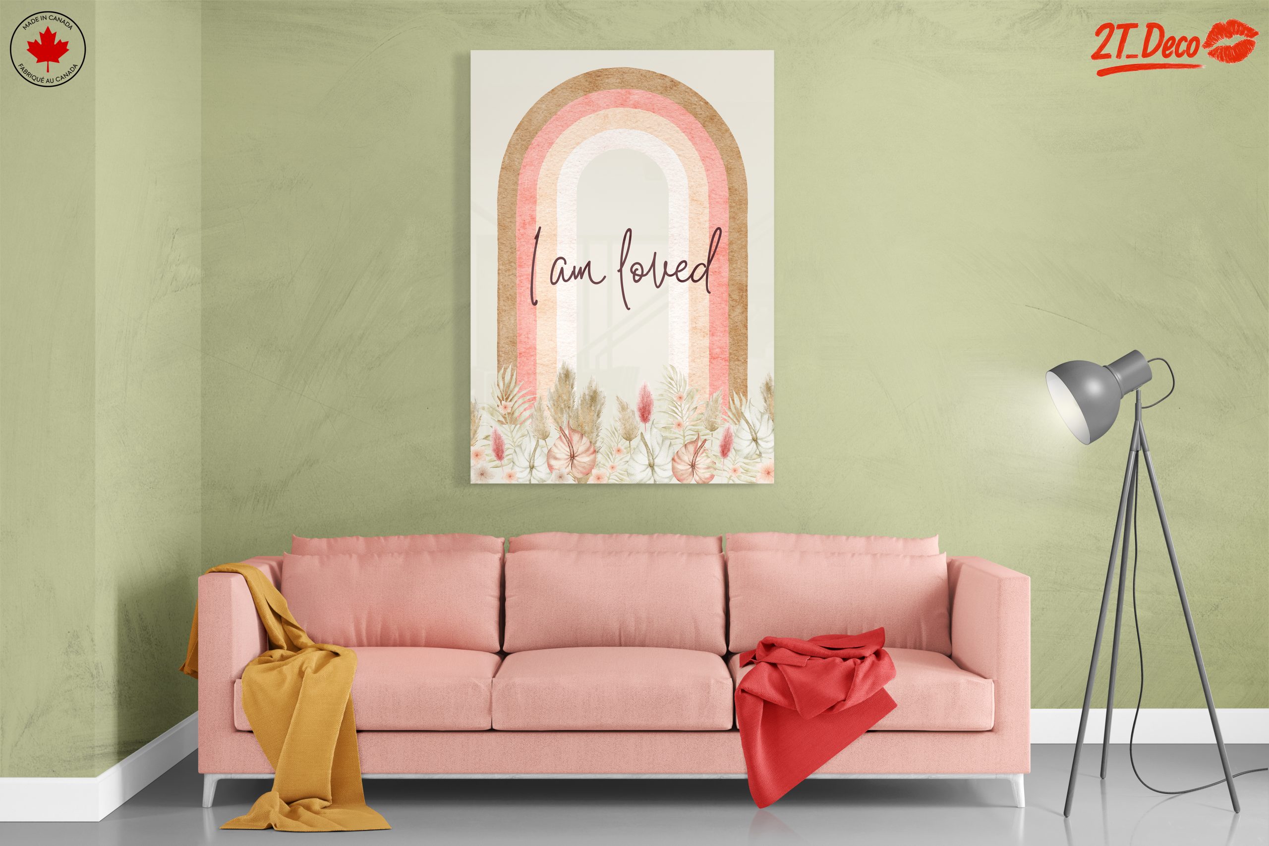 I Am Loved Floral Rainbow Art - Image 7