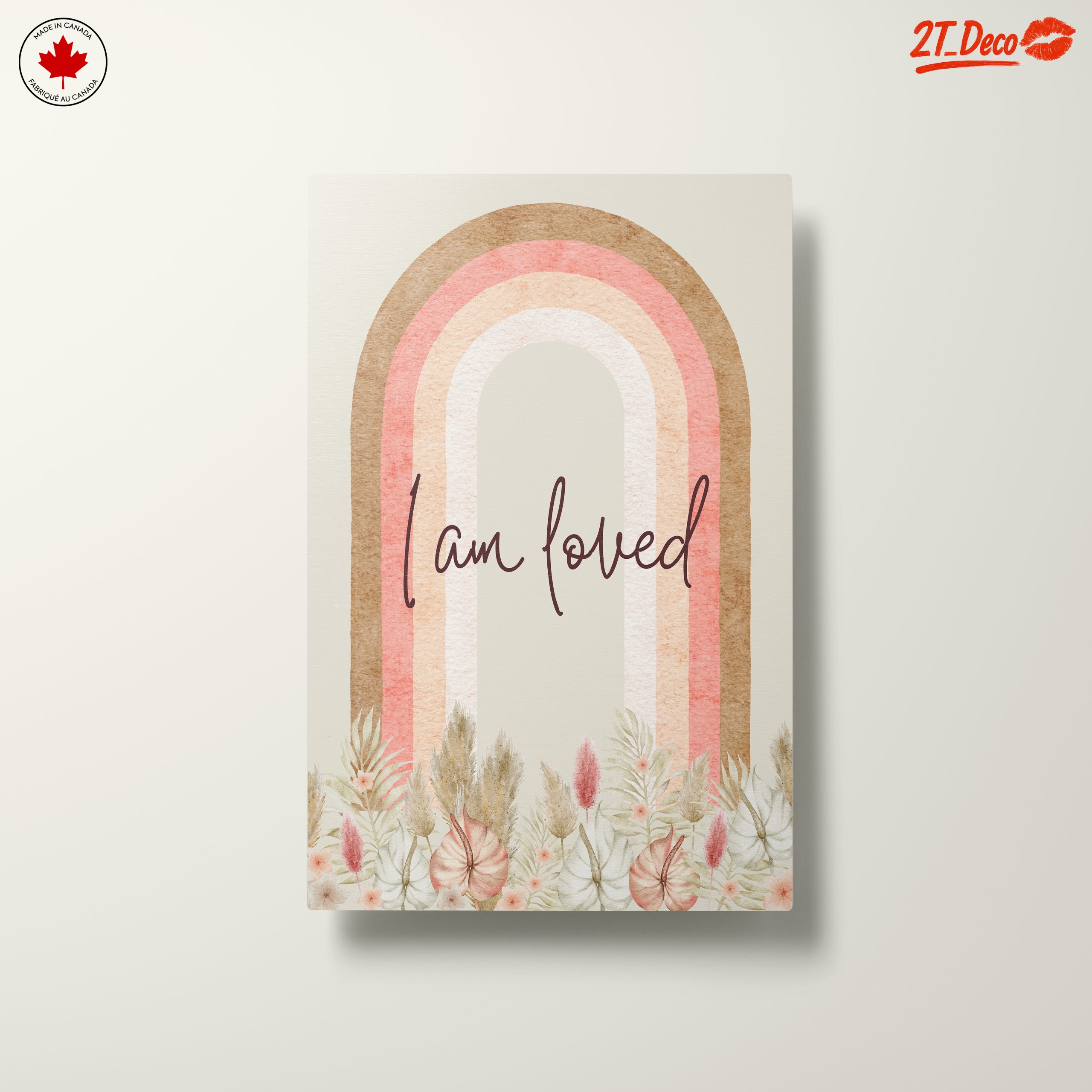 I Am Loved Floral Rainbow Art - Image 10