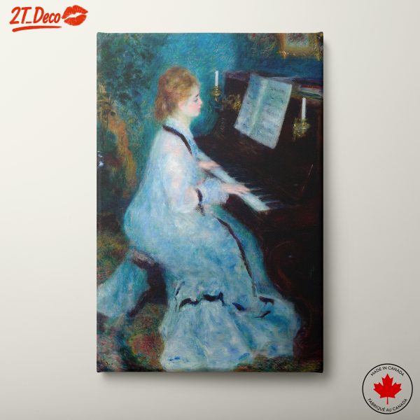Elegant Female Pianist Portrait in Soft Colors