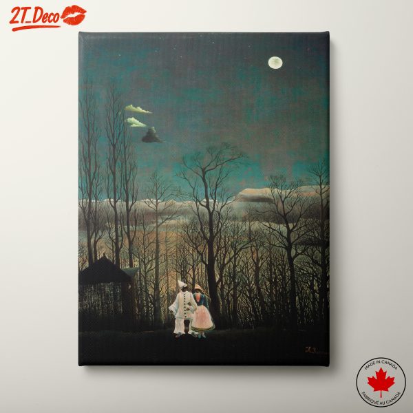 Figures in Nature Under a Moonlit Sky