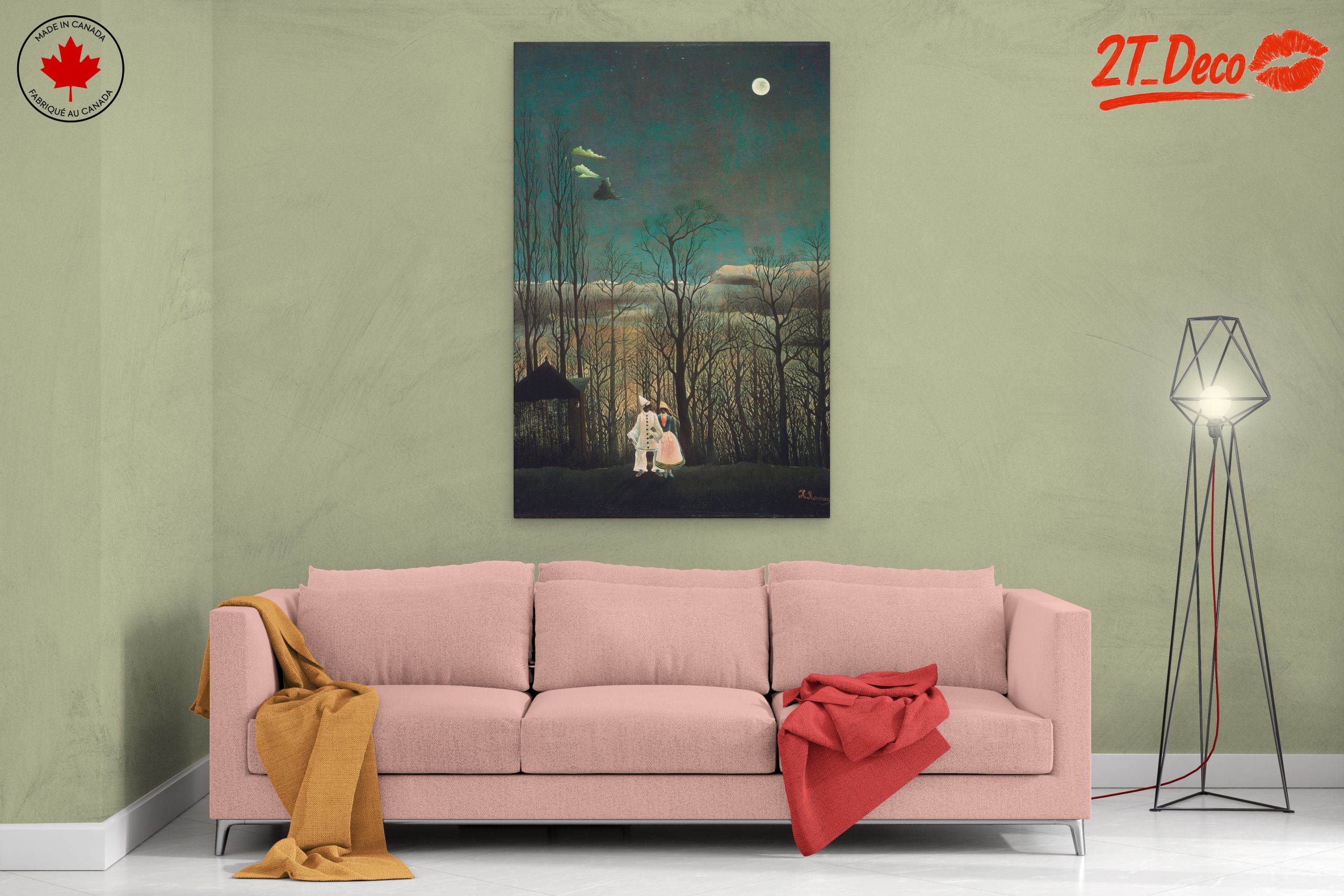 Figures in Nature Under a Moonlit Sky - Image 2