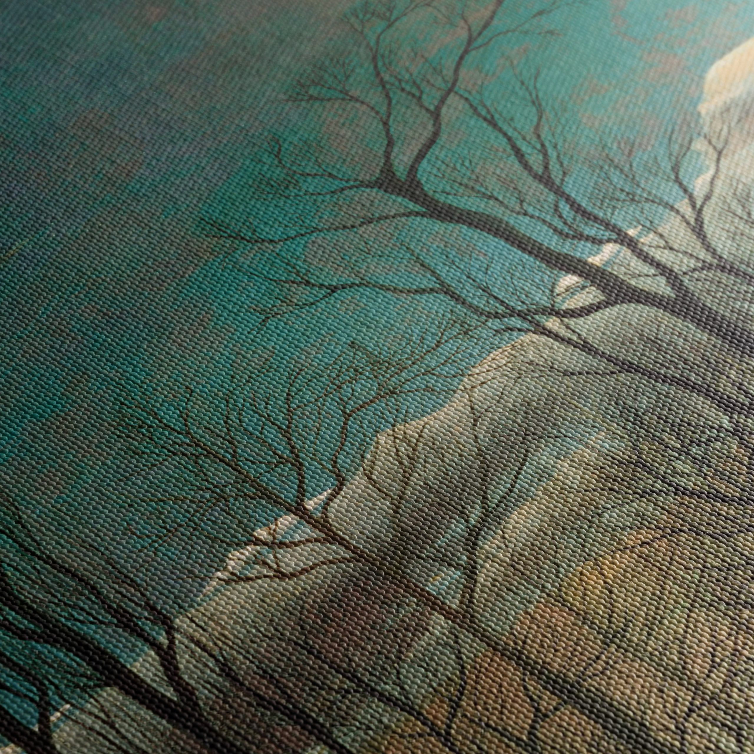 Figures in Nature Under a Moonlit Sky - Image 5
