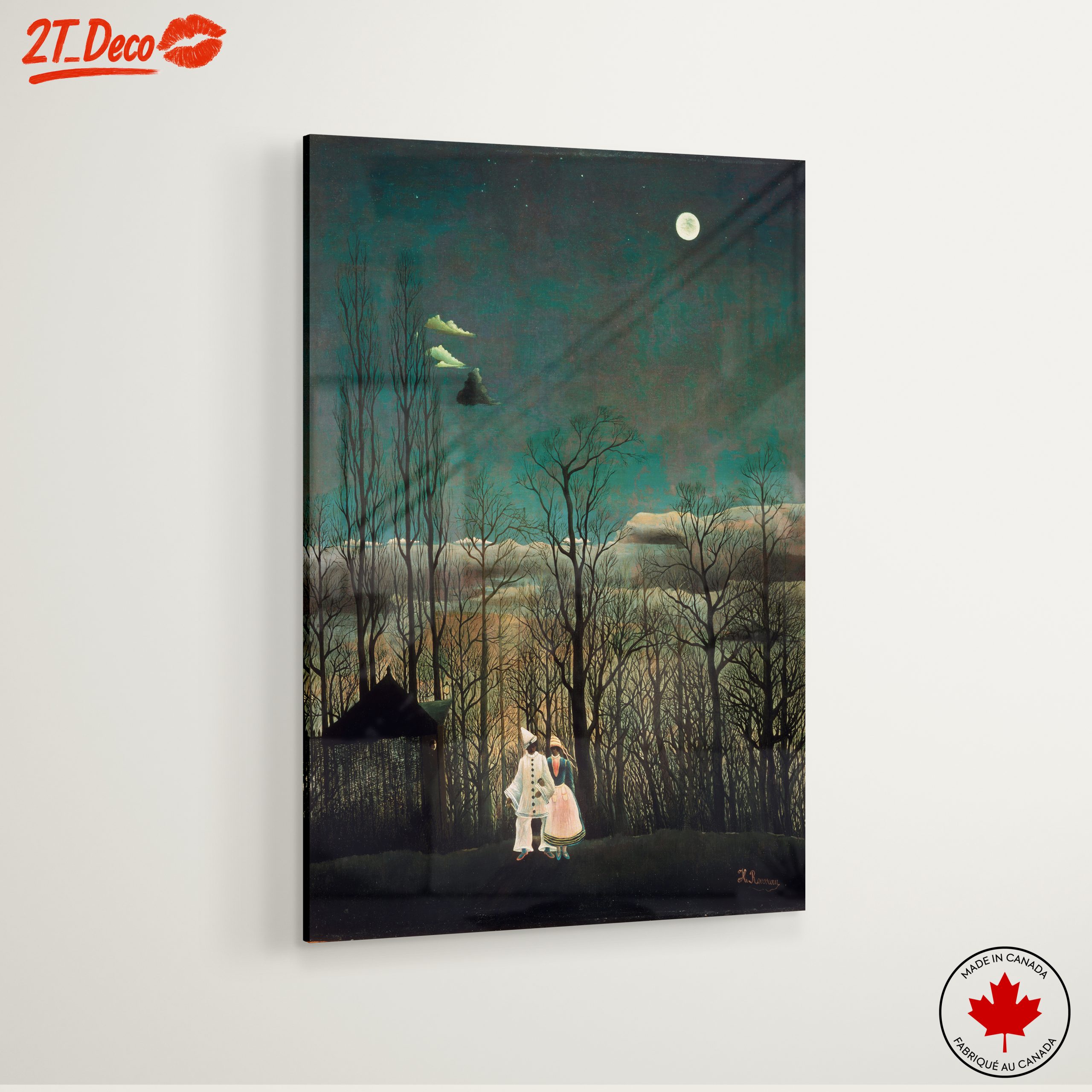 Figures in Nature Under a Moonlit Sky - Image 6