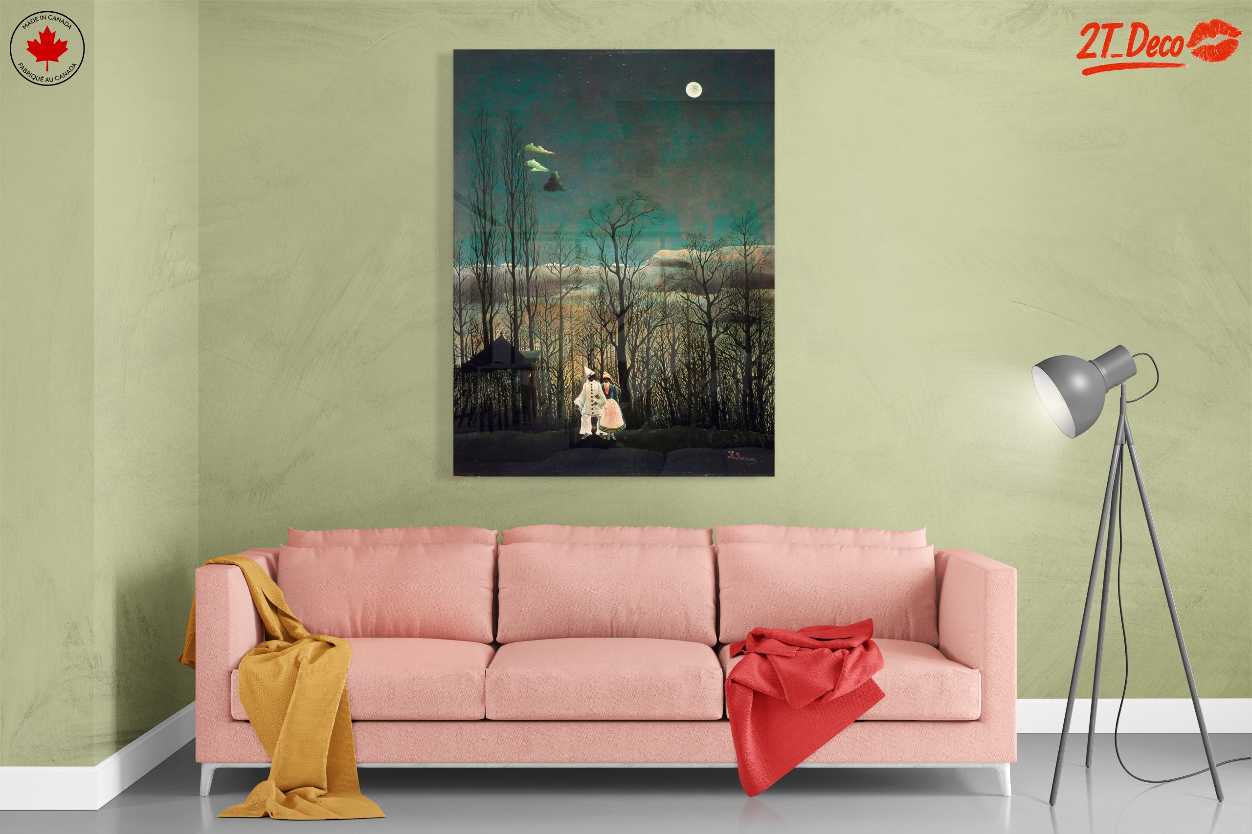 Figures in Nature Under a Moonlit Sky - Image 7