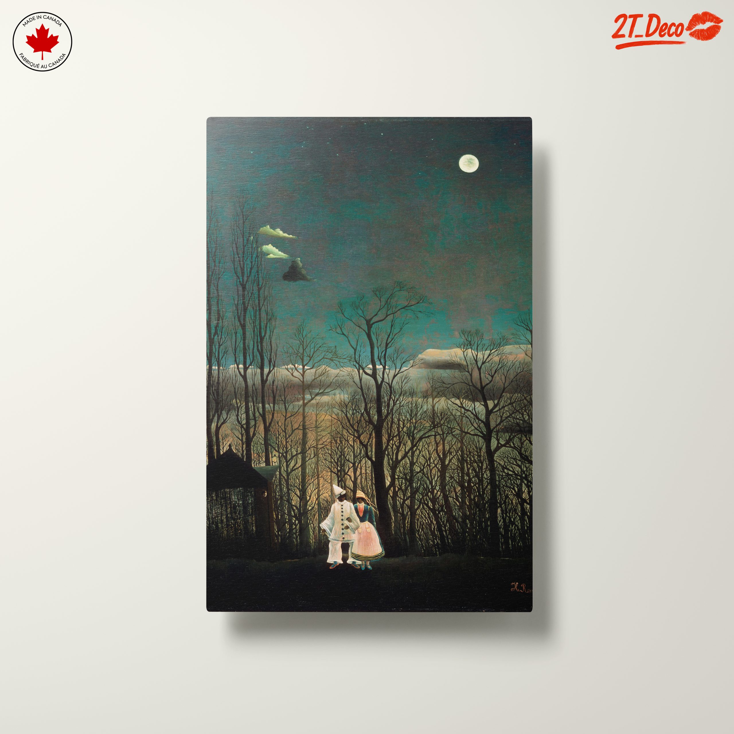 Figures in Nature Under a Moonlit Sky - Image 10