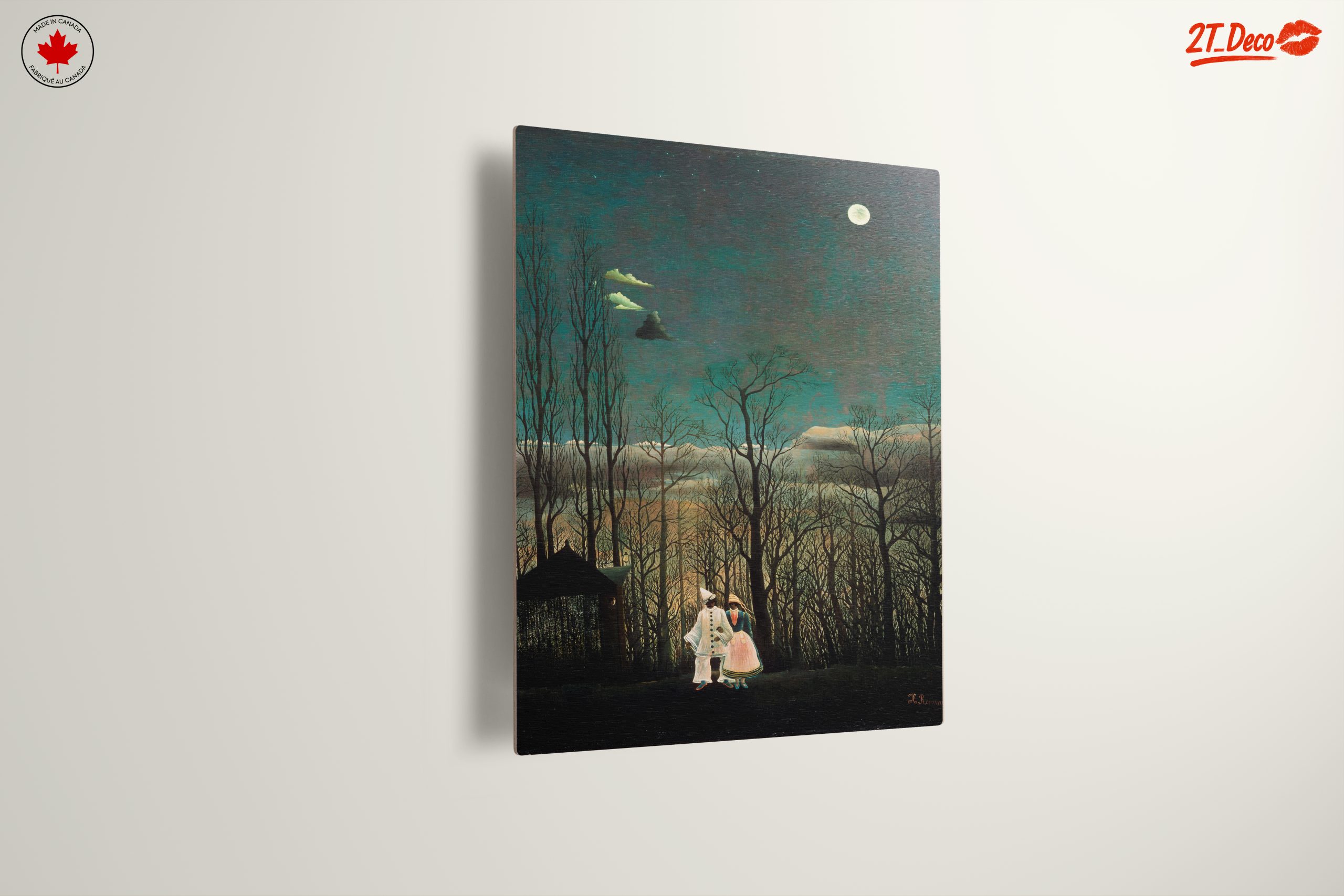 Figures in Nature Under a Moonlit Sky - Image 13