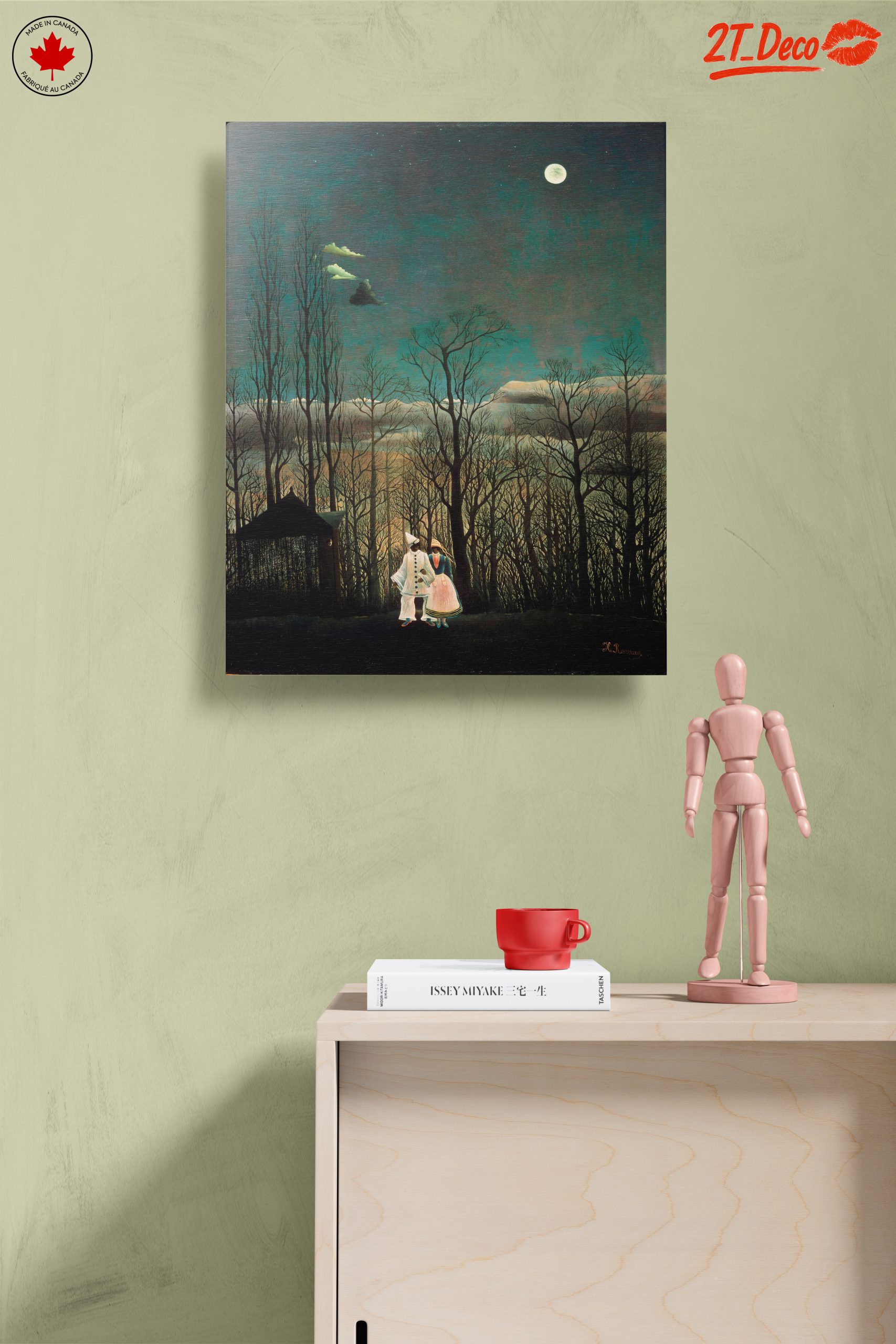 Figures in Nature Under a Moonlit Sky - Image 14