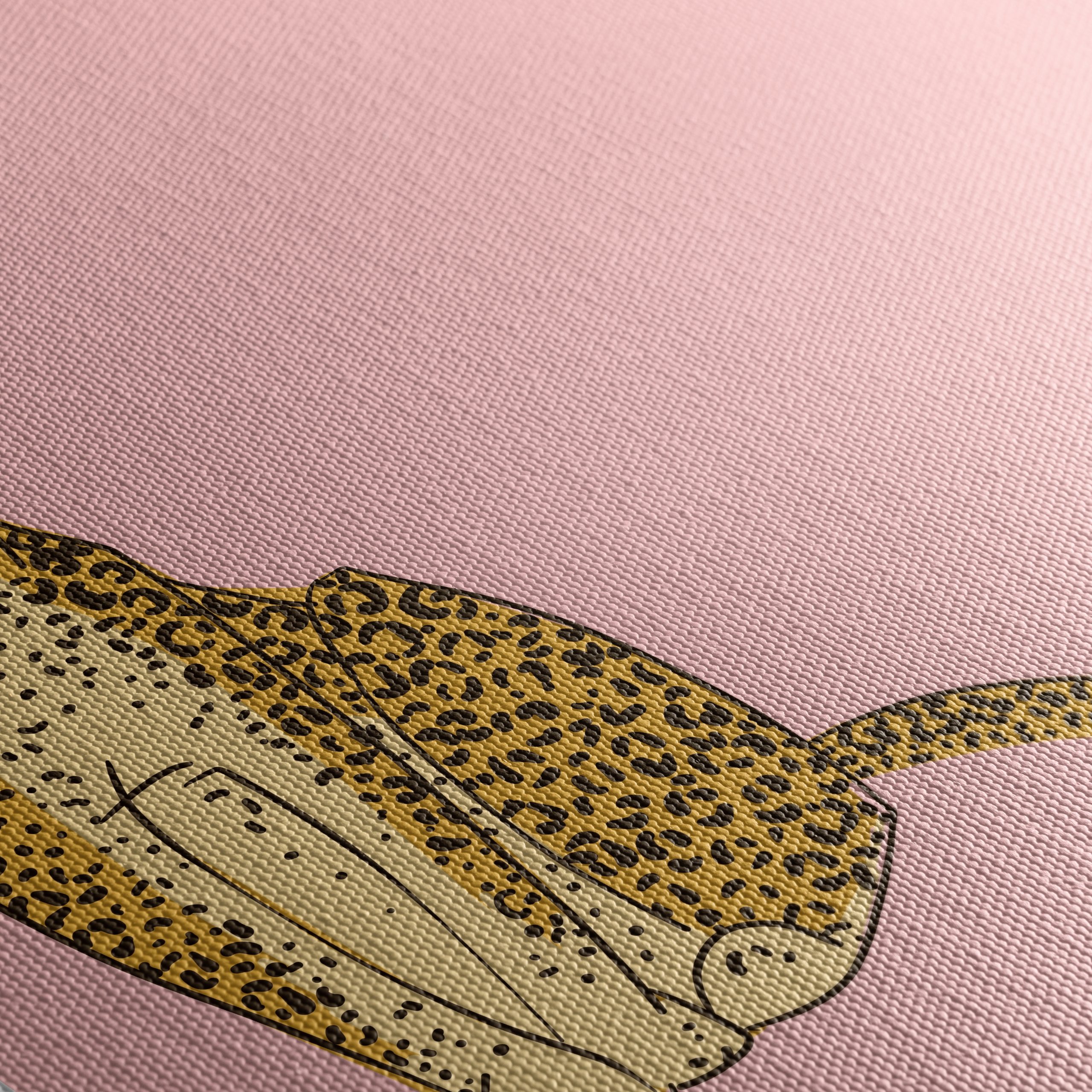Stylized Leopard Illustration on Pink Background - Image 5
