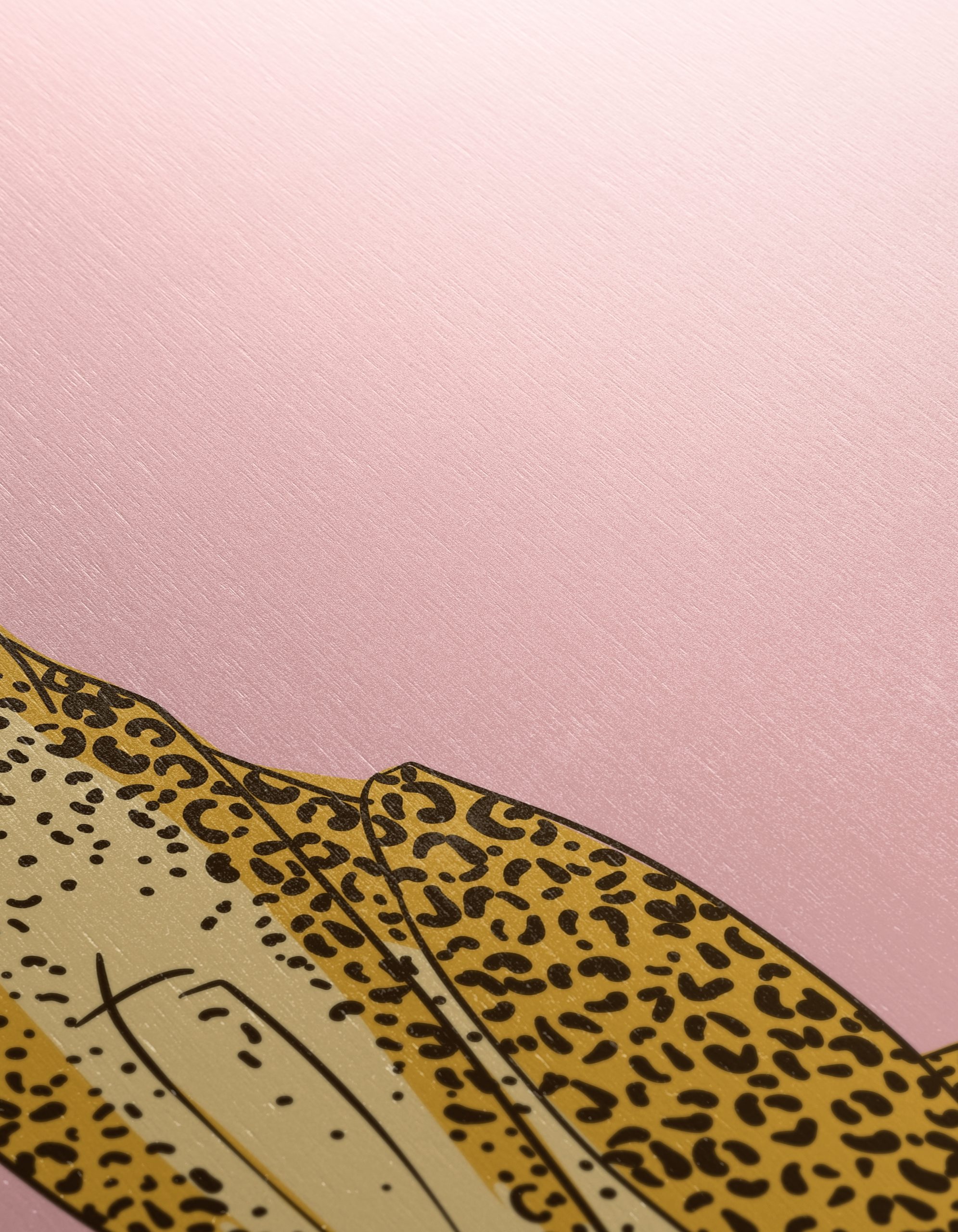 Stylized Leopard Illustration on Pink Background - Image 12