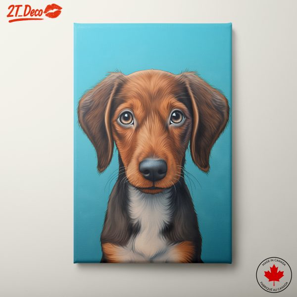Realistic Dog Portrait with Charming Expression