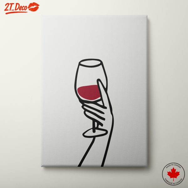 Stylized Hand Holding a Wine Glass Art