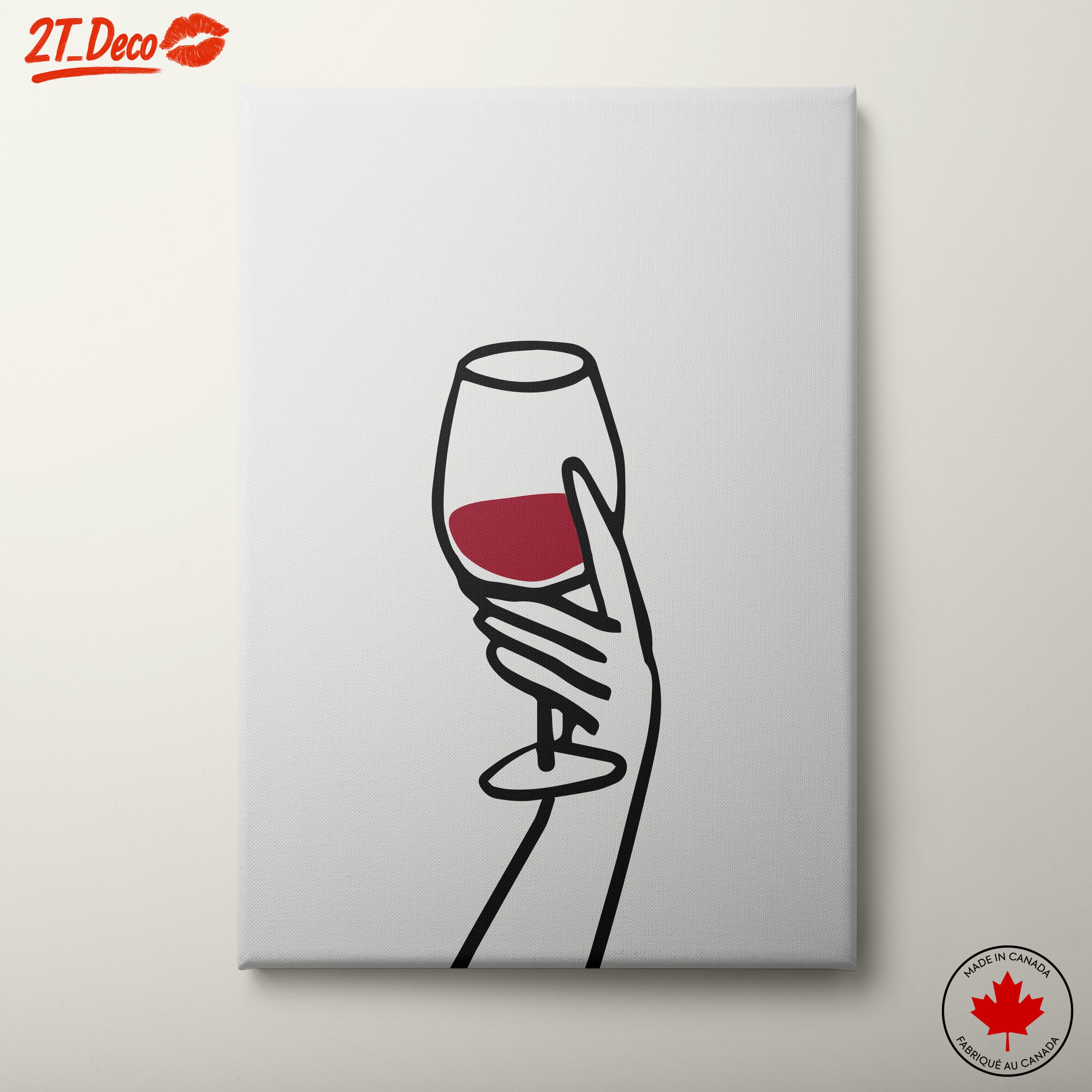Stylized Hand Holding a Wine Glass Art