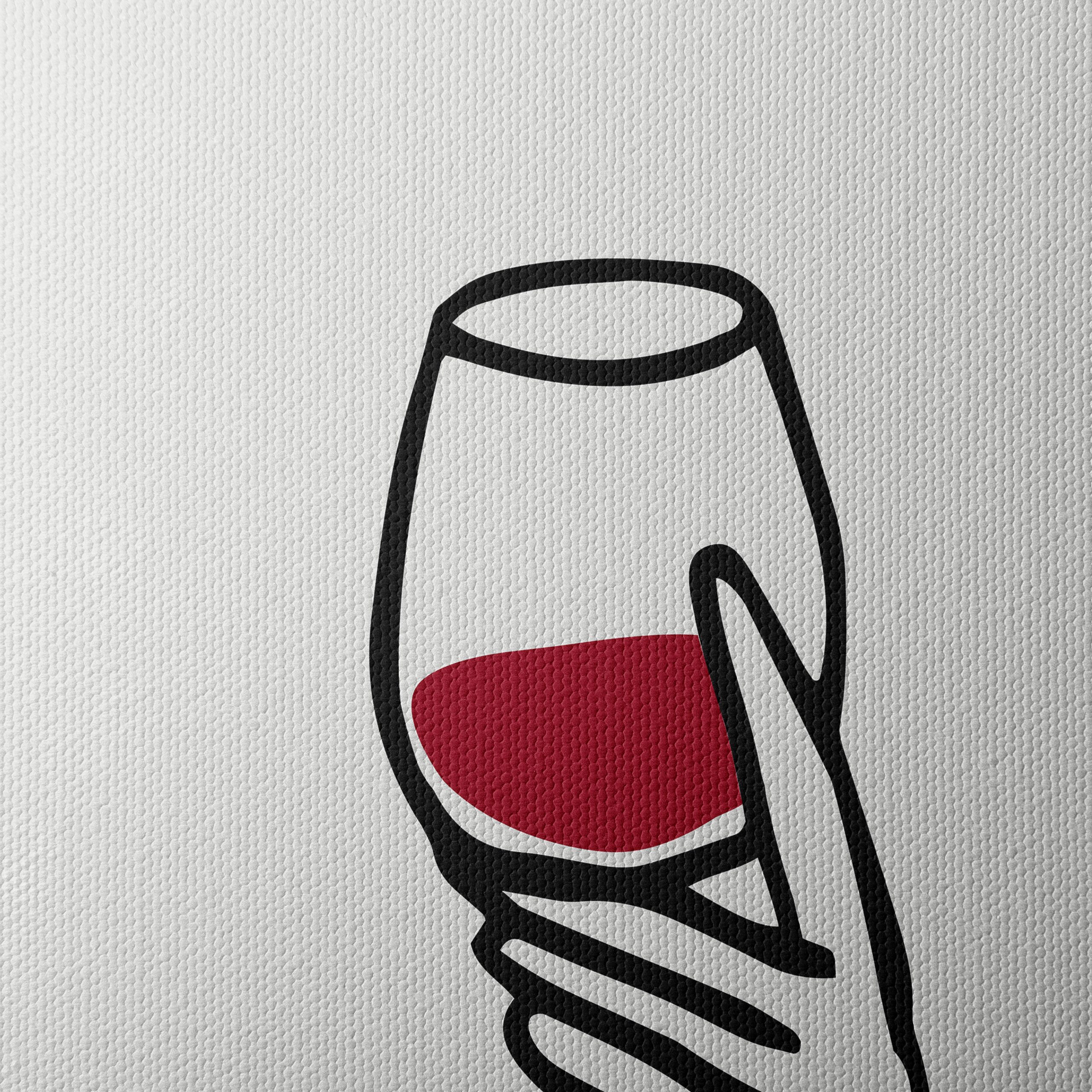 Stylized Hand Holding a Wine Glass Art - Image 4