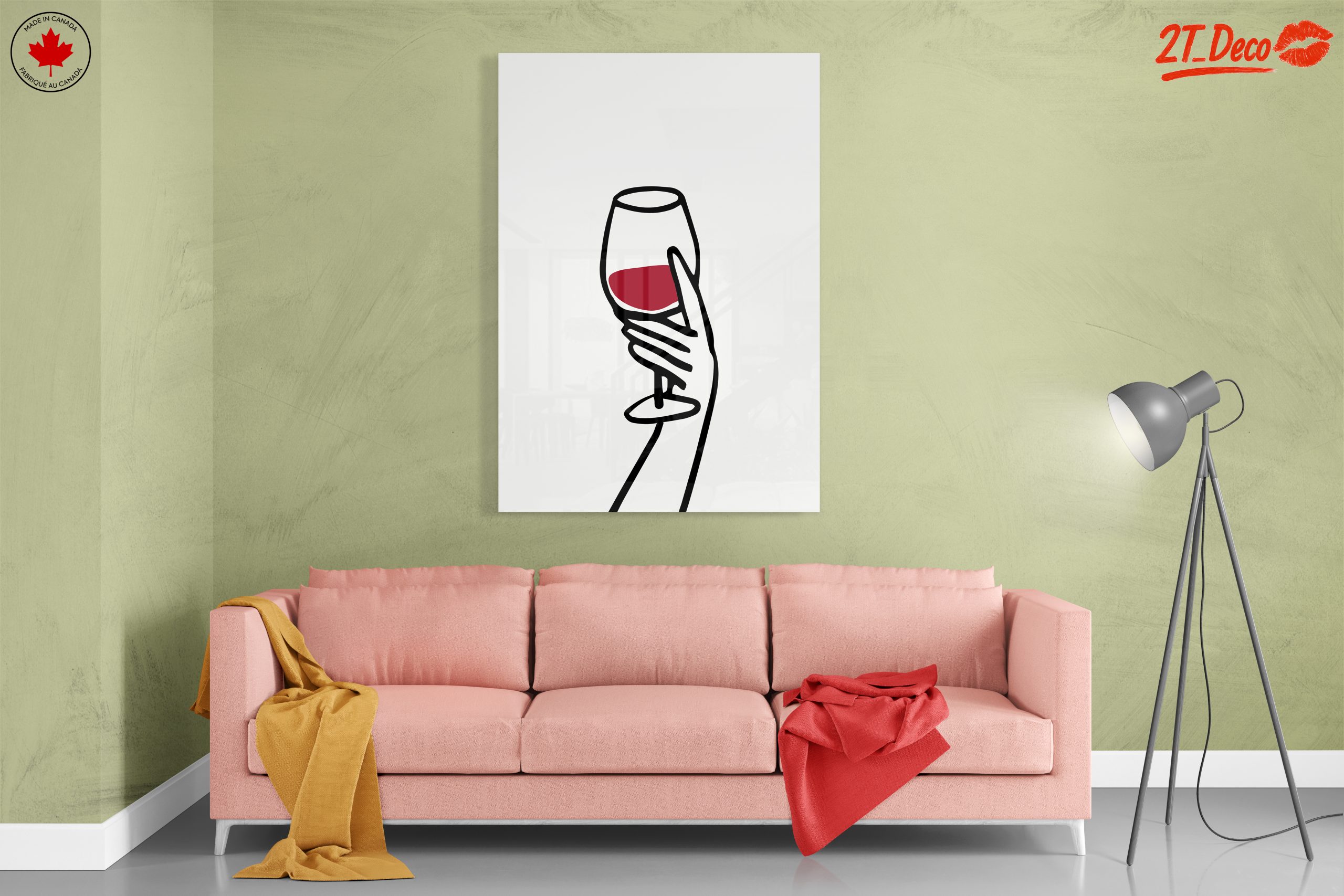 Stylized Hand Holding a Wine Glass Art - Image 7