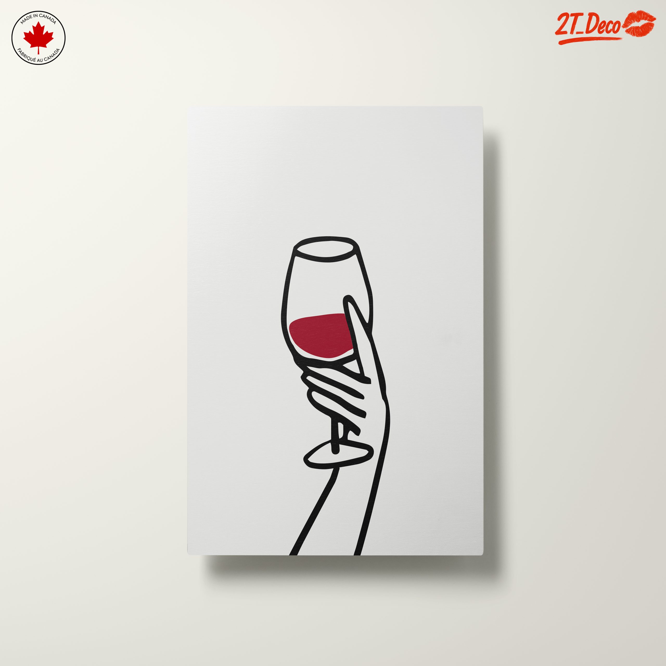 Stylized Hand Holding a Wine Glass Art - Image 10