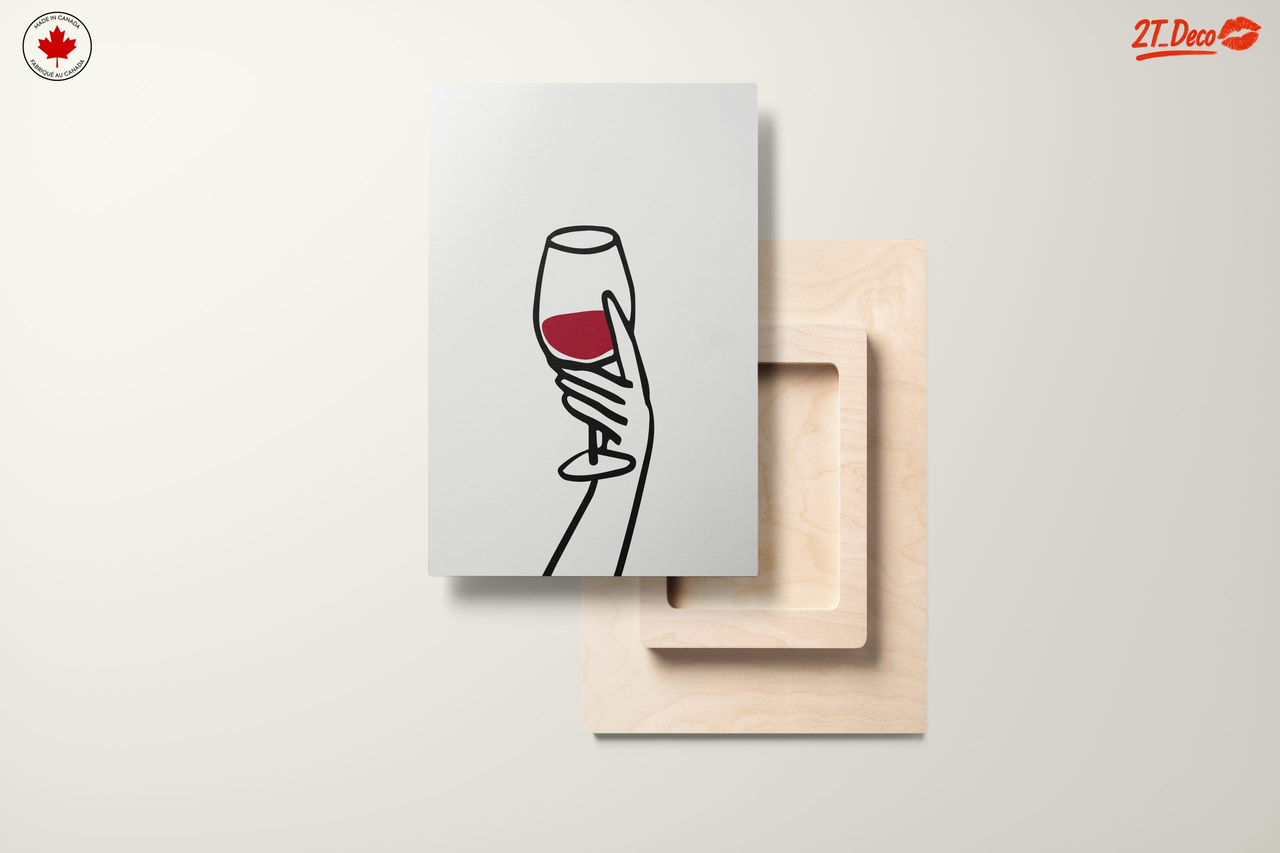 Stylized Hand Holding a Wine Glass Art - Image 11