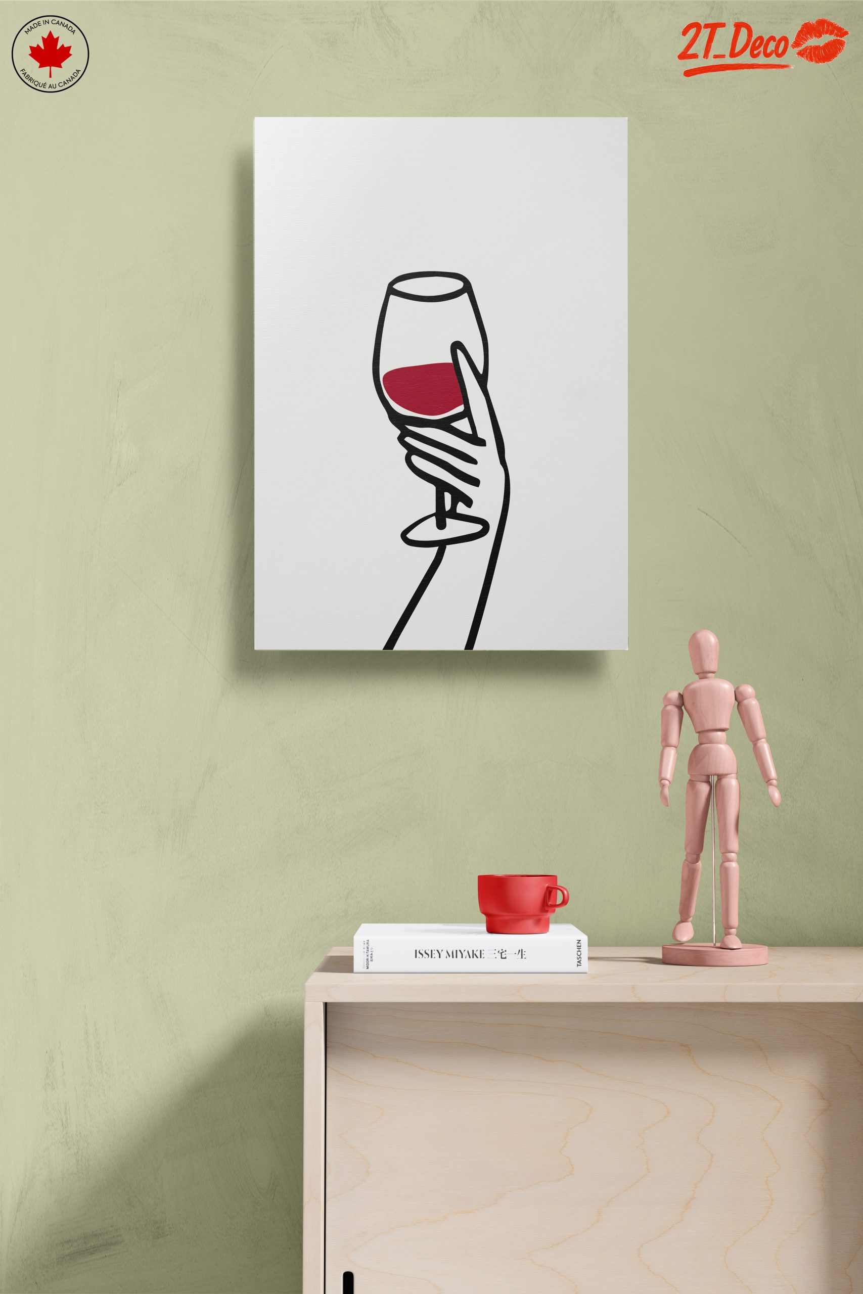 Stylized Hand Holding a Wine Glass Art - Image 14