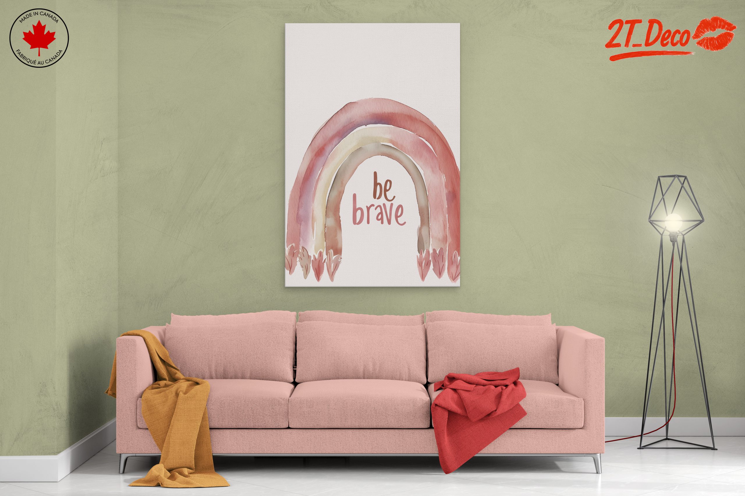 Be Brave Inspirational Quote Art - Image 2