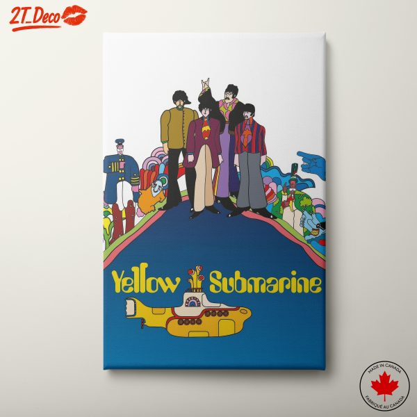 Vibrant Pop Art Yellow Submarine Illustration