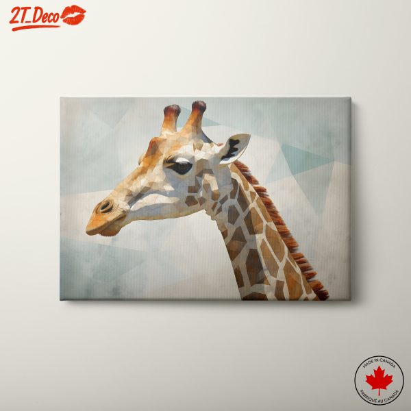 Geometric Giraffe Head Art