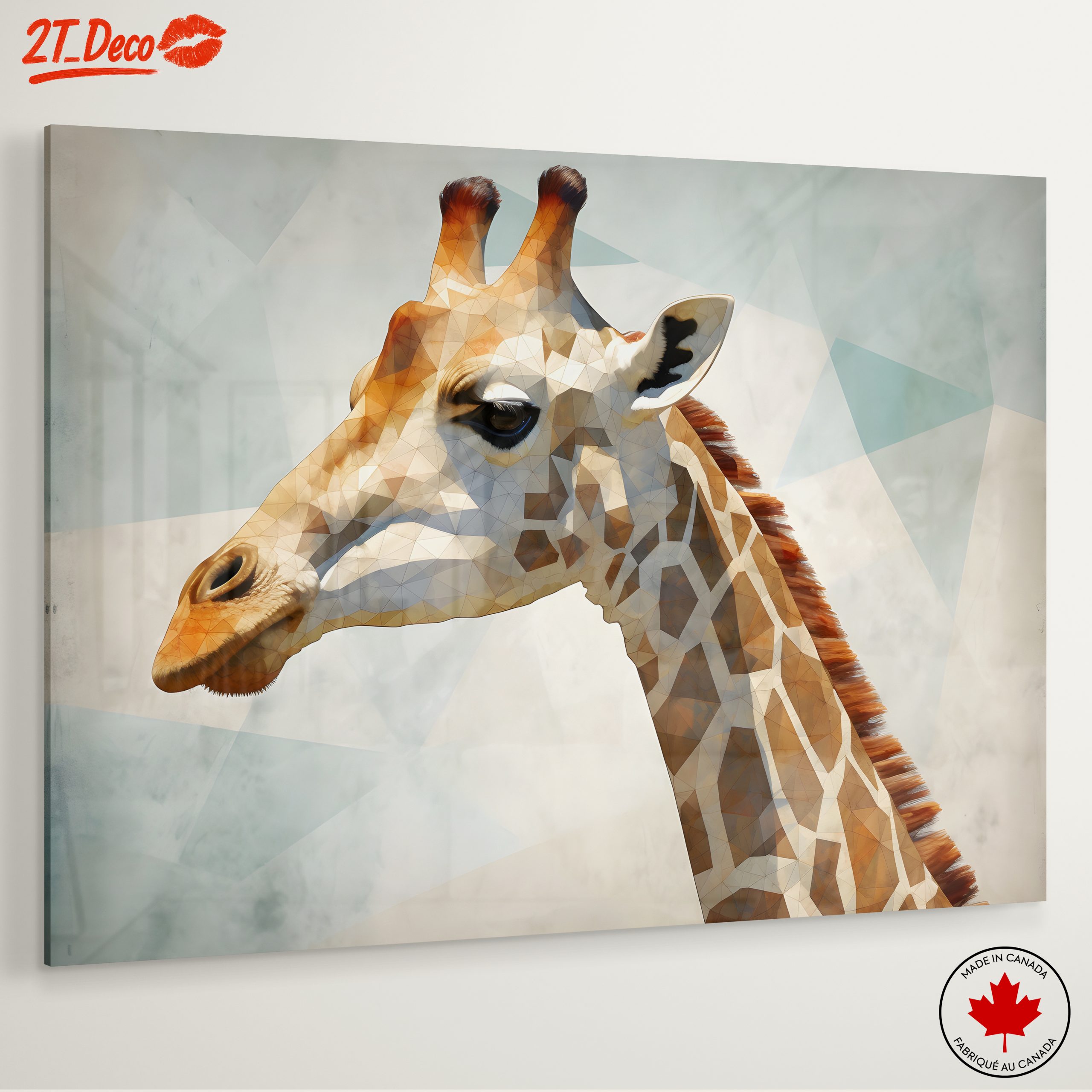 Geometric Giraffe Head Art - Image 6