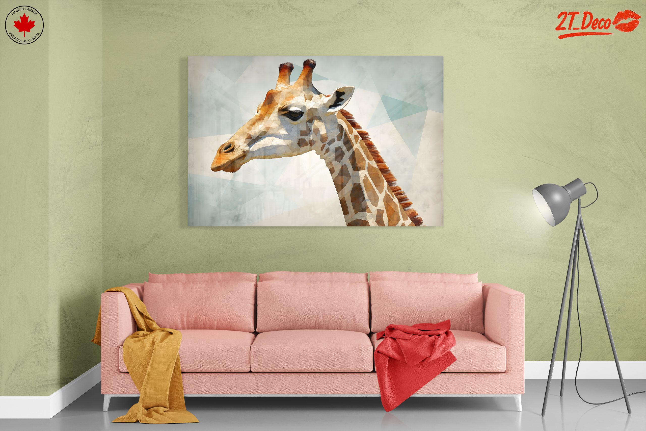 Geometric Giraffe Head Art - Image 7