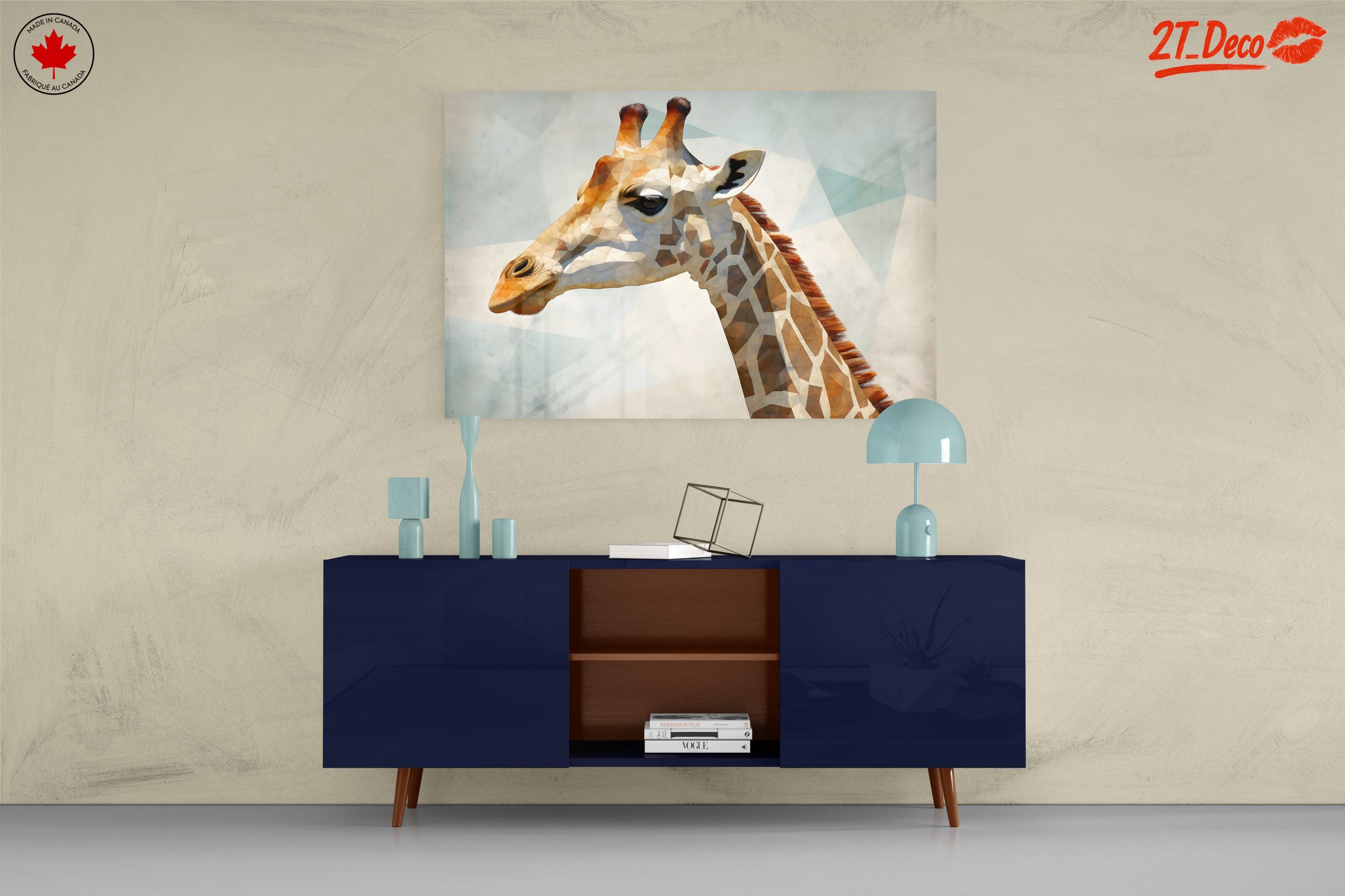 Geometric Giraffe Head Art - Image 8