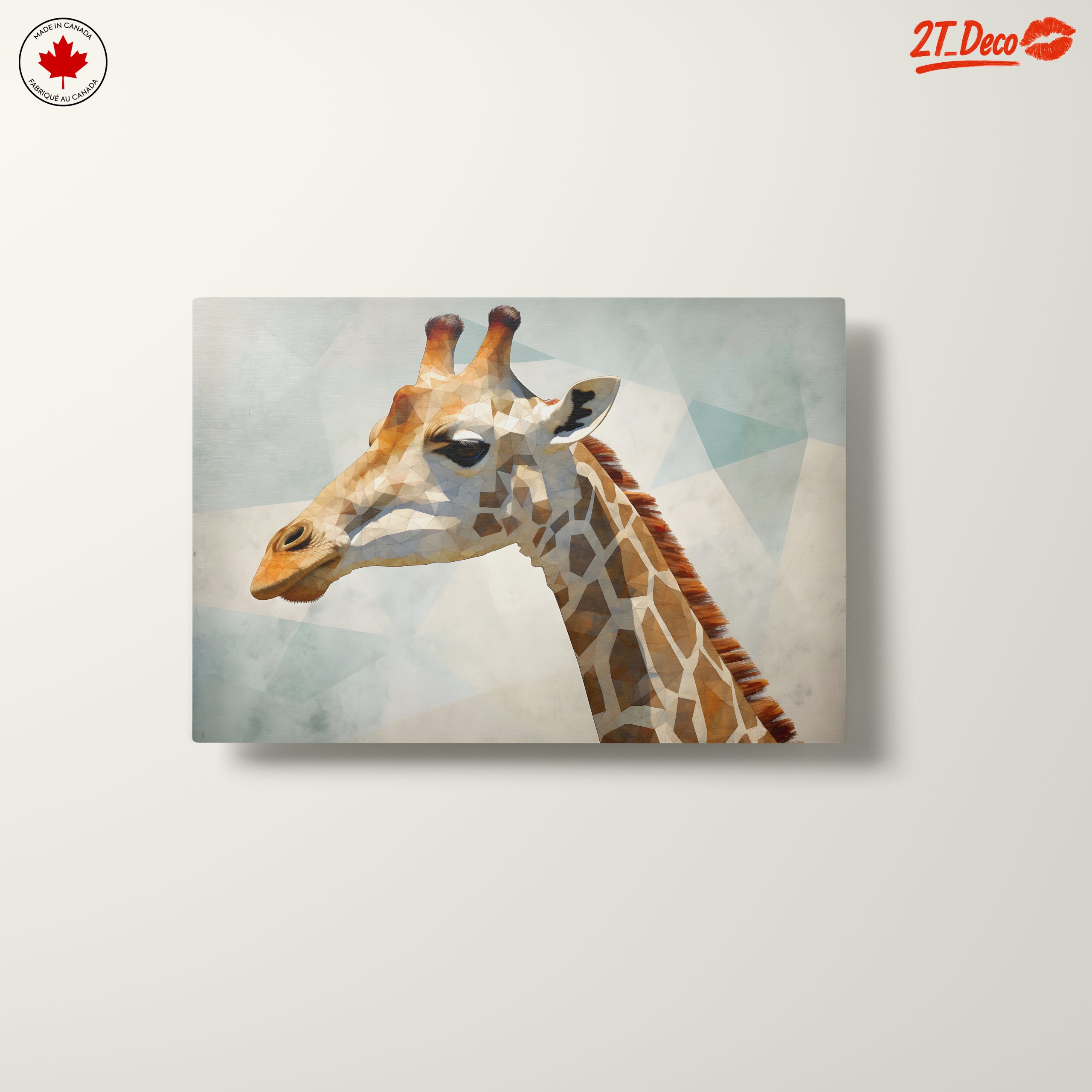 Geometric Giraffe Head Art - Image 10
