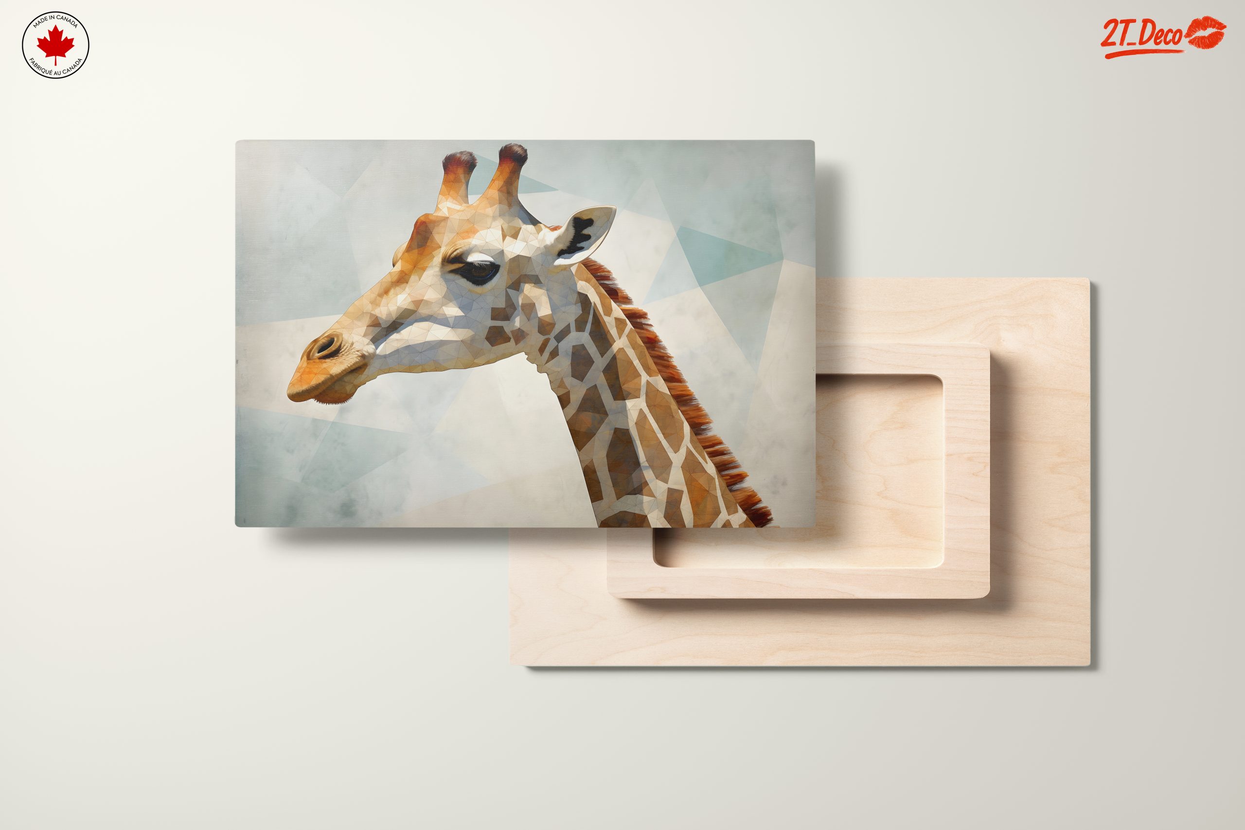 Geometric Giraffe Head Art - Image 11