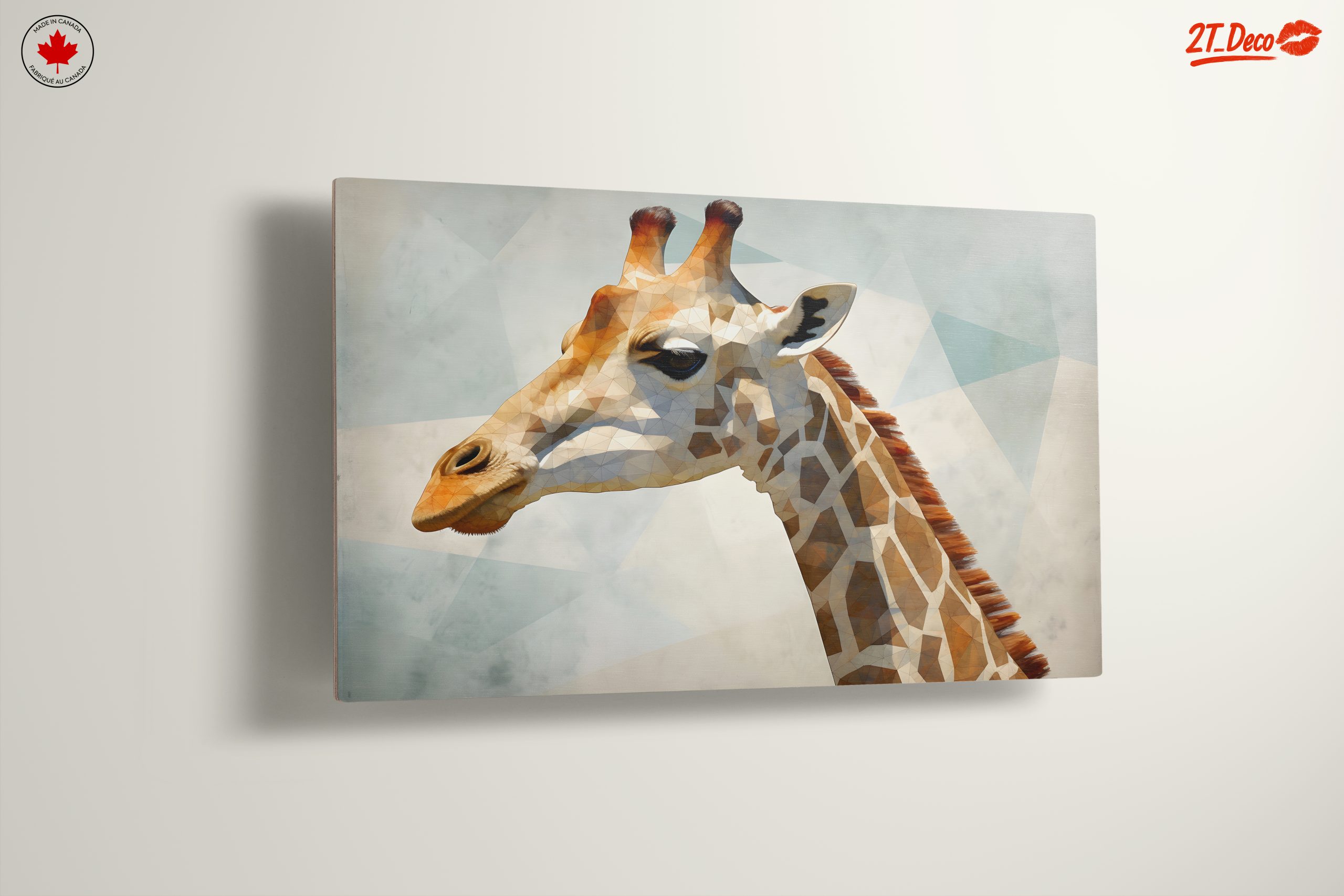 Geometric Giraffe Head Art - Image 13
