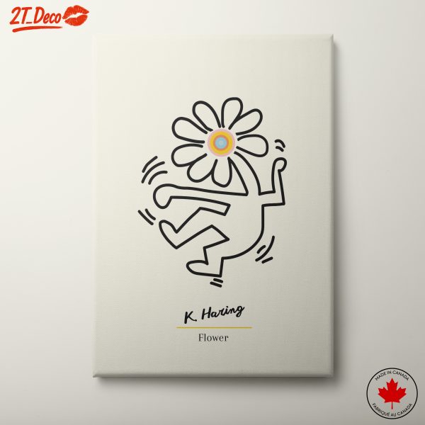 Playful Contemporary Pop Art Featuring a Flower