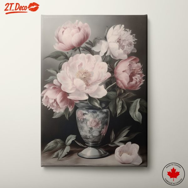Delicate Peony Floral Arrangement Art 2