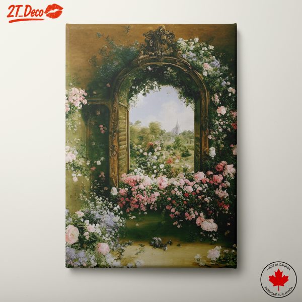 Beautiful Floral Landscape Through an Archway