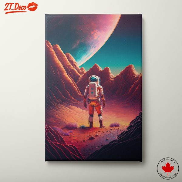 Astronaut on a Futuristic Planet Landscape