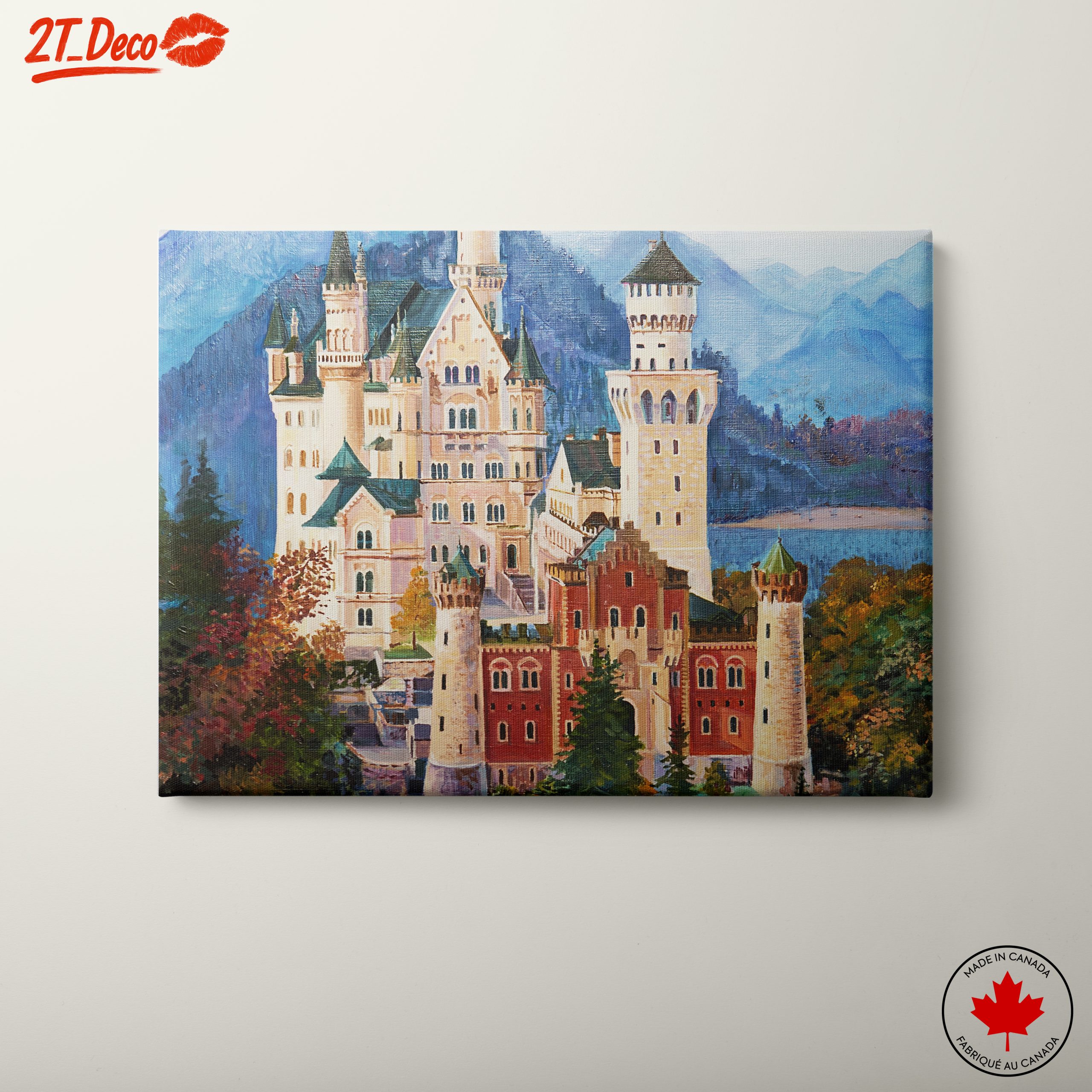Neuschwanstein Castle Scenic Landscape Art