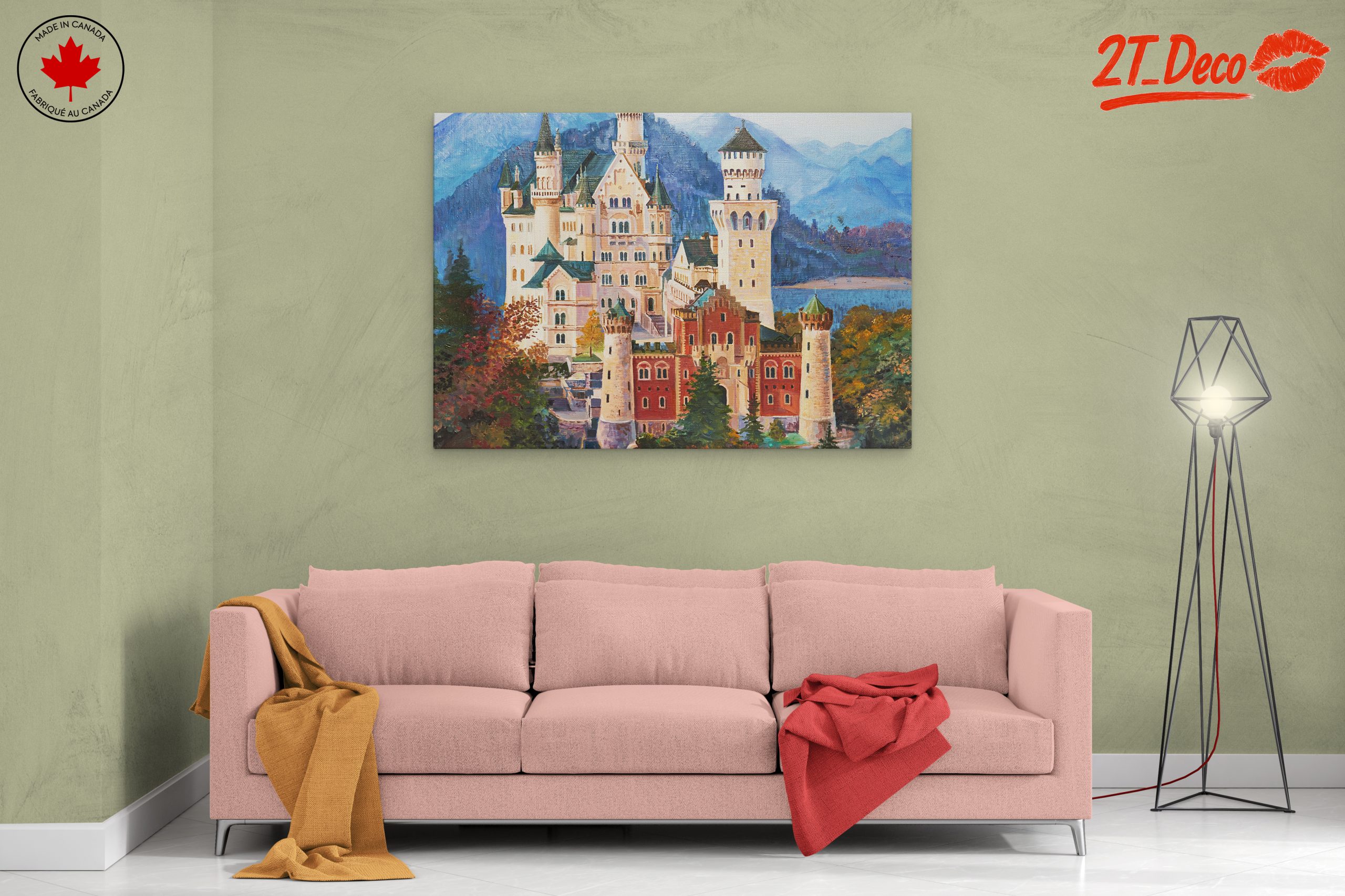 Neuschwanstein Castle Scenic Landscape Art - Image 2