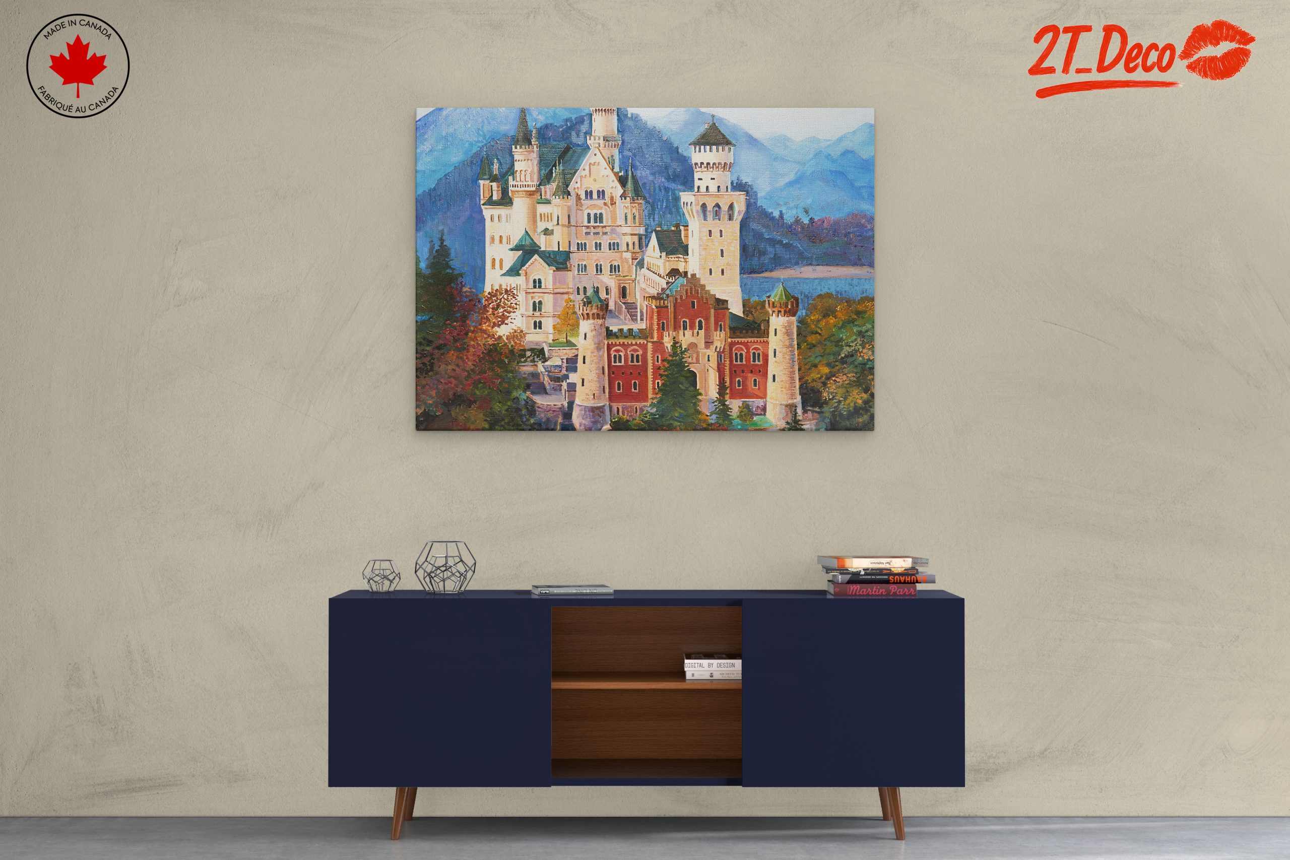 Neuschwanstein Castle Scenic Landscape Art - Image 3