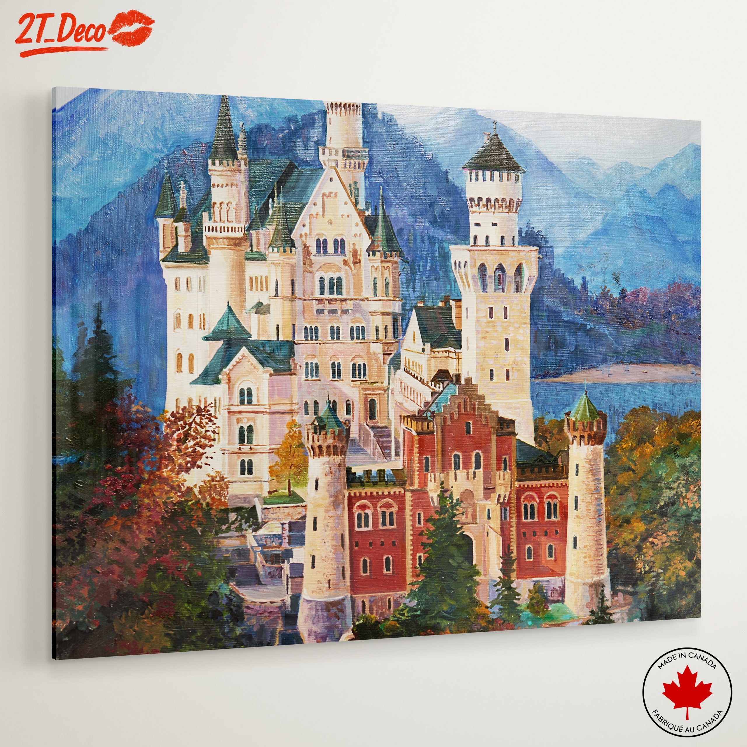 Neuschwanstein Castle Scenic Landscape Art - Image 6