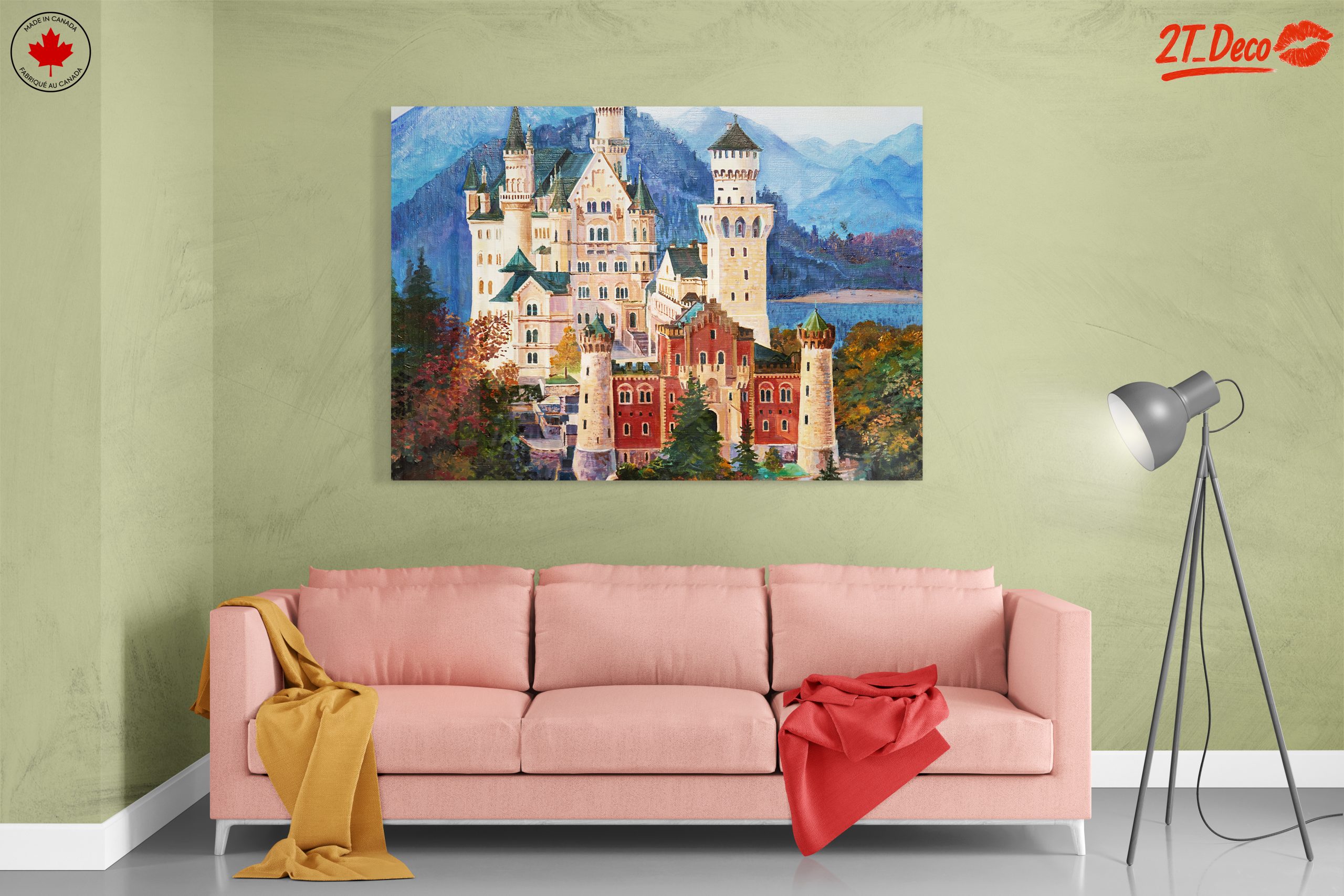Neuschwanstein Castle Scenic Landscape Art - Image 7