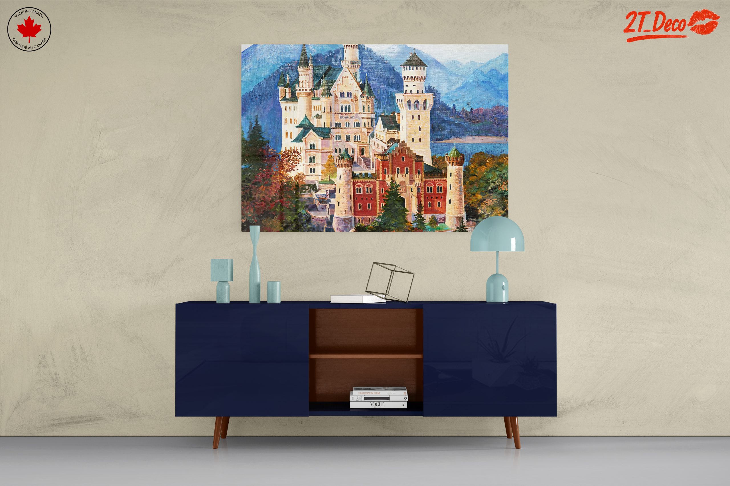 Neuschwanstein Castle Scenic Landscape Art - Image 8