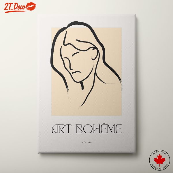 Stylish Bohemian Art Featuring a Abstract Woman