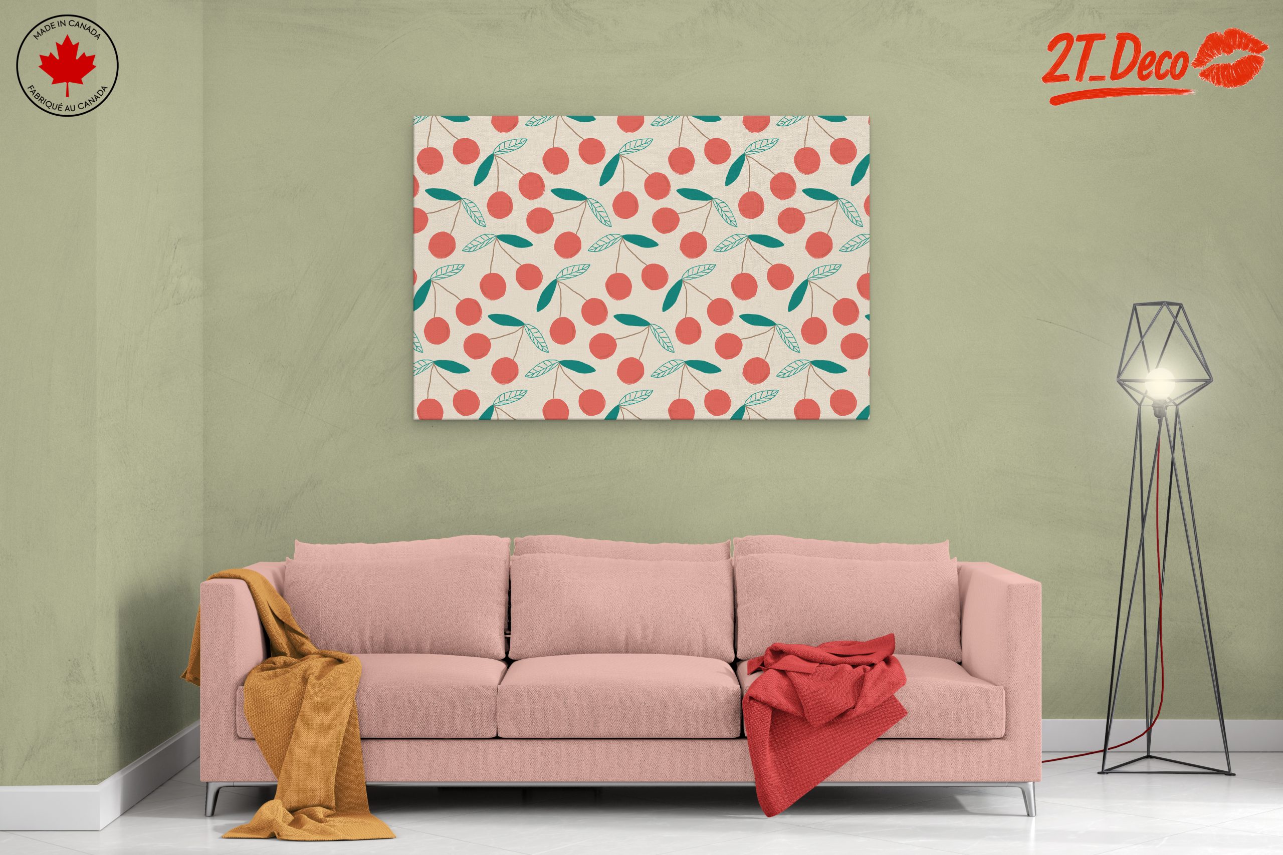 Charming Cherry Botanical Art Pattern - Image 2
