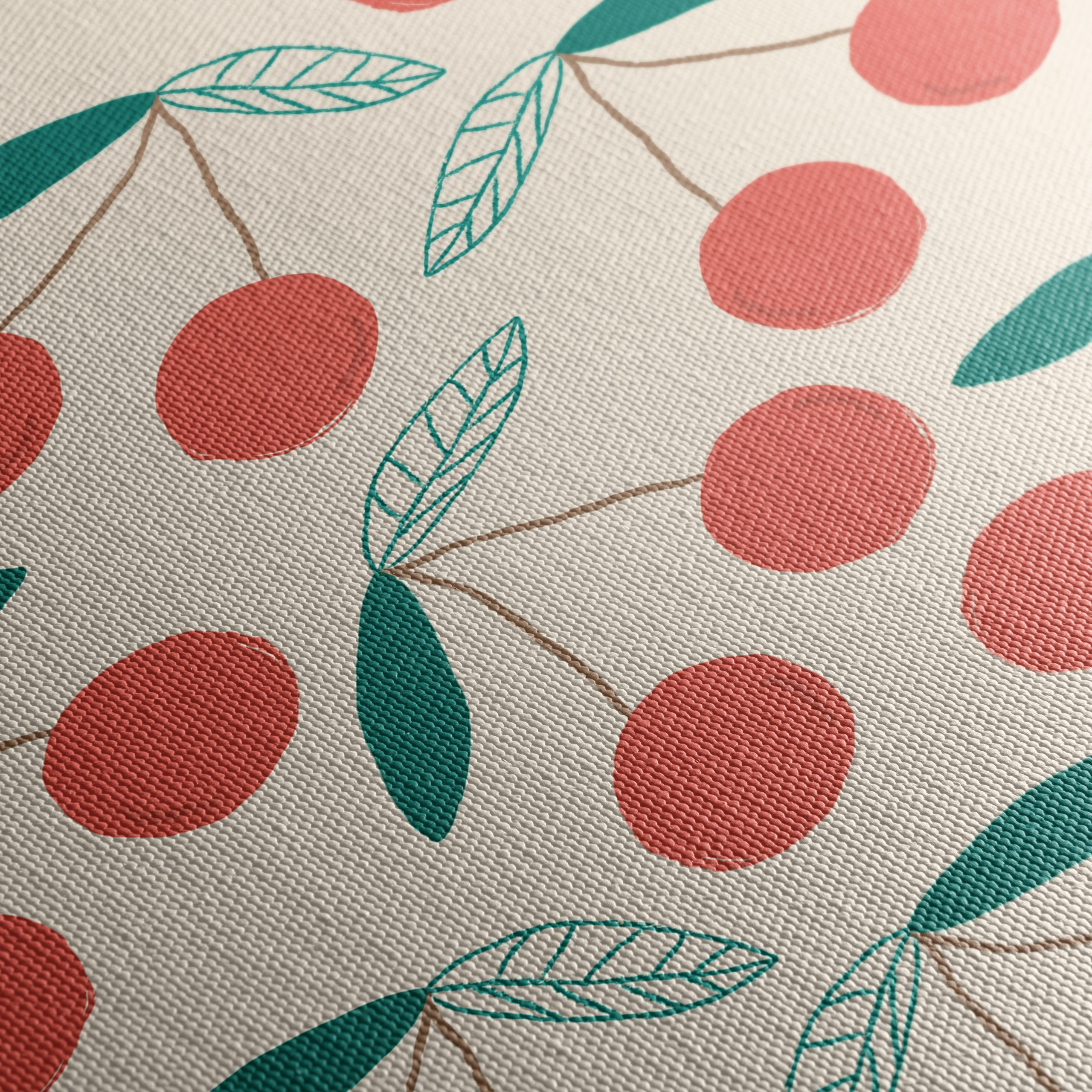 Charming Cherry Botanical Art Pattern - Image 5