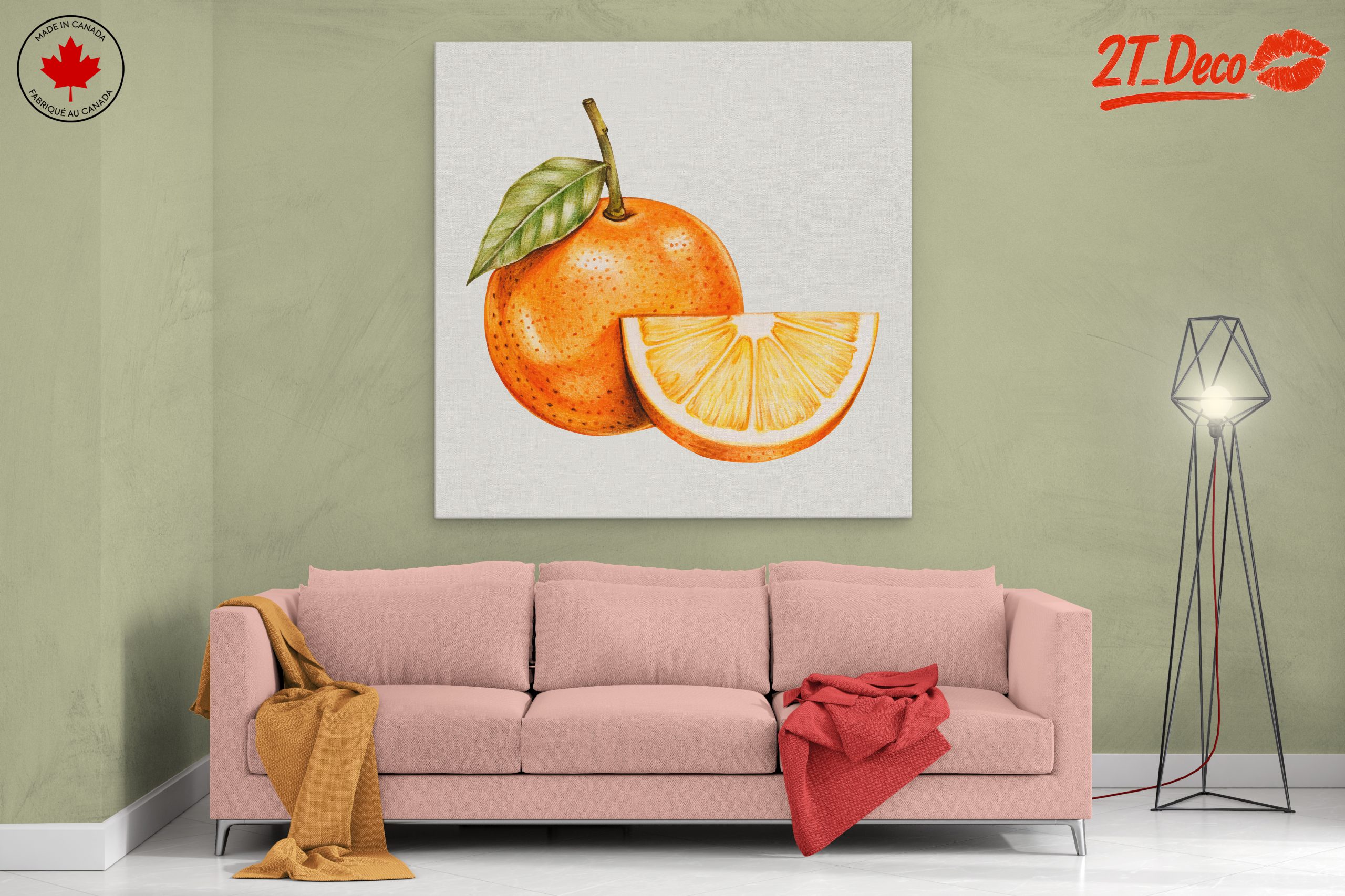 Vibrant Abstract Food Art of an Orange 2 - Image 2