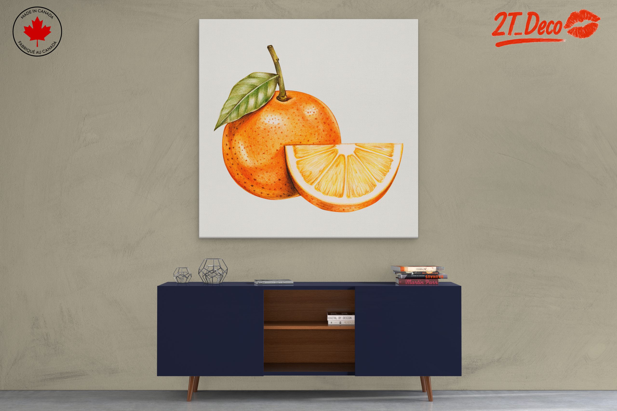 Vibrant Abstract Food Art of an Orange 2 - Image 3