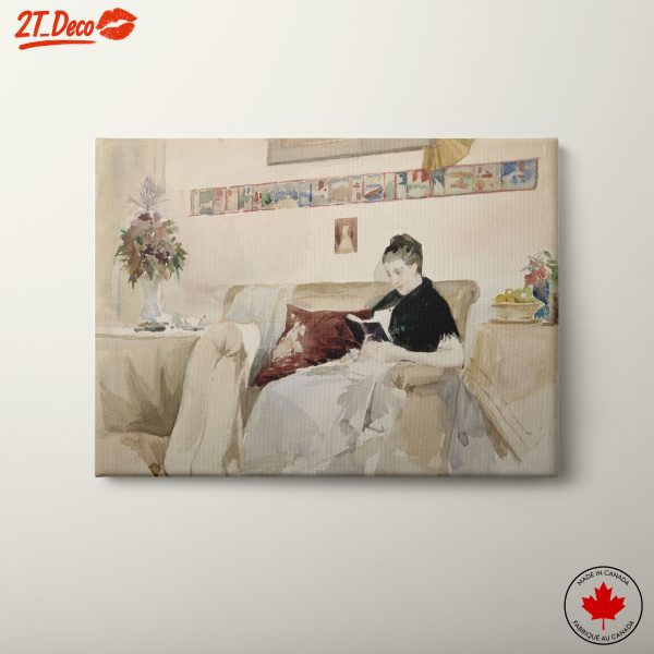 Cozy Woman Reading in Modern Interior