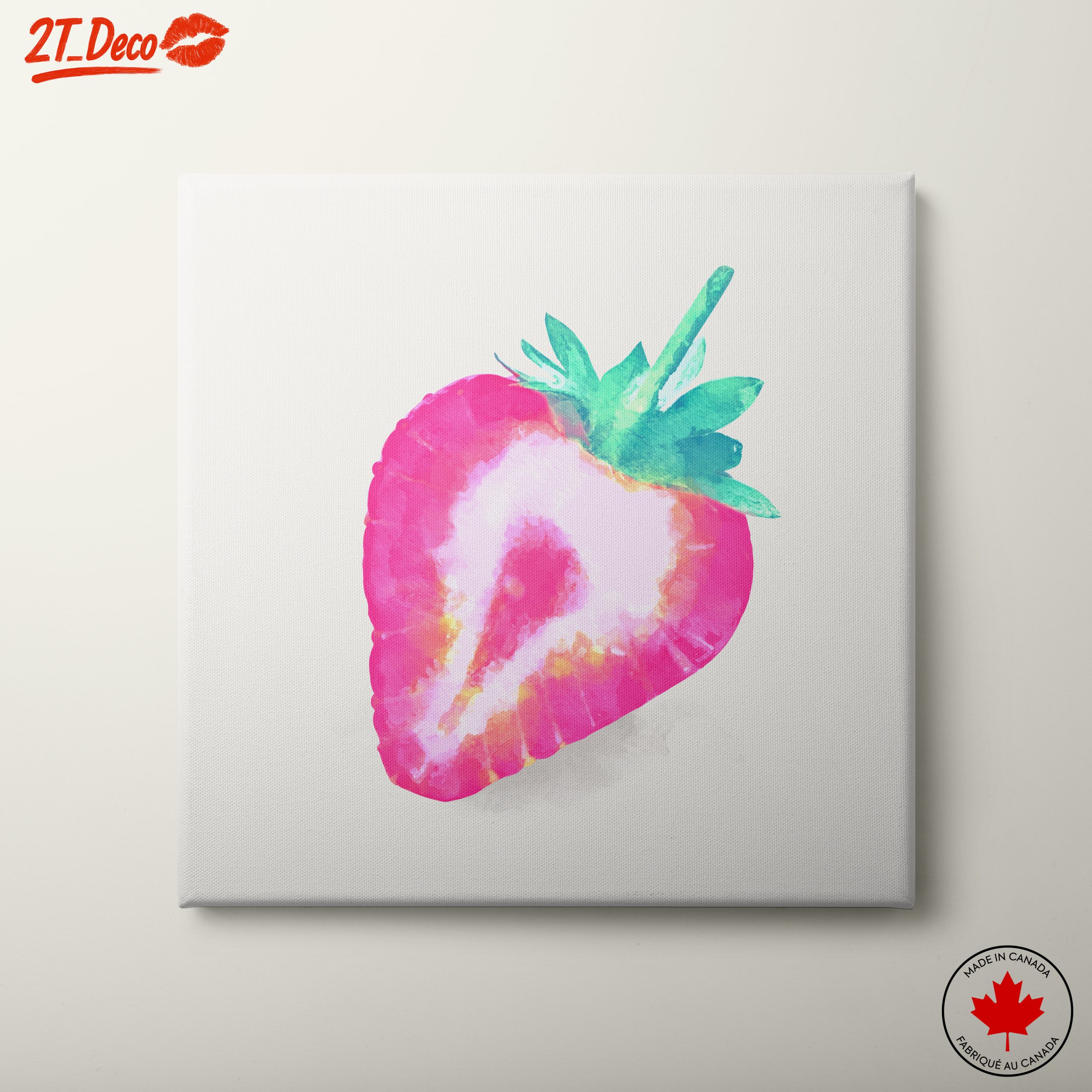 Vibrant Abstract Strawberry Art 2