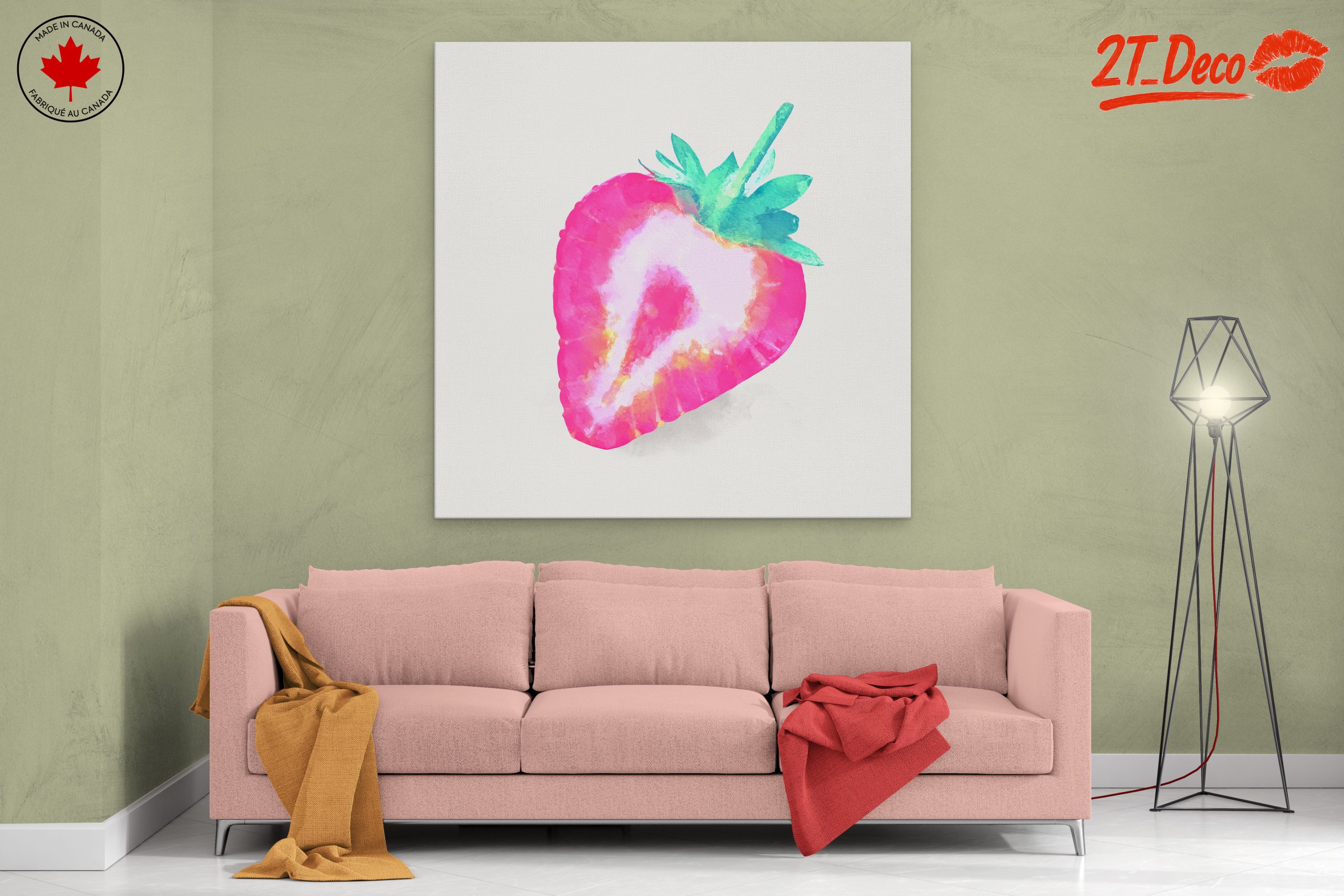 Vibrant Abstract Strawberry Art 2 - Image 2